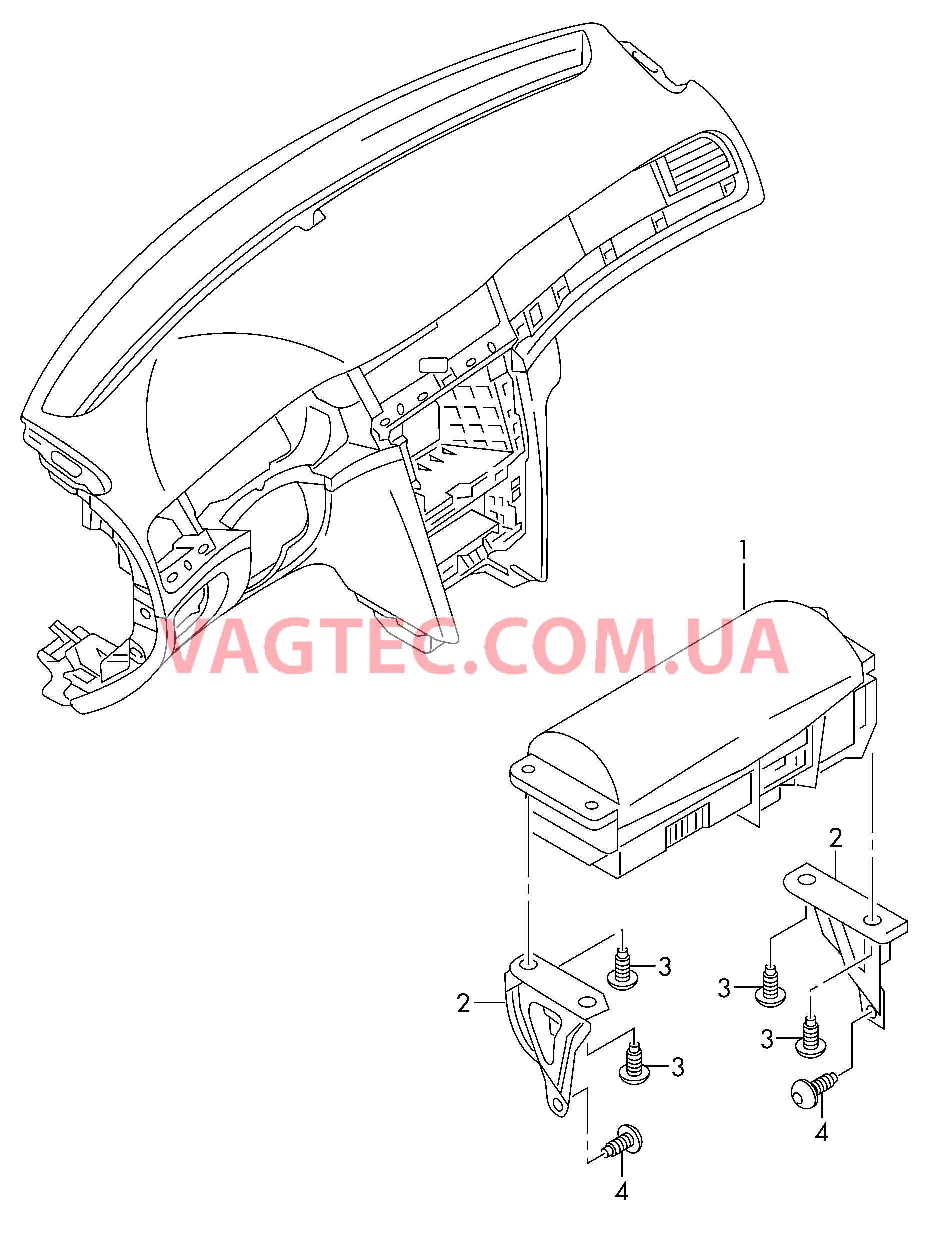 Подушка безопасности (сторона переднего пассажира)  для SEAT Toledo 2013