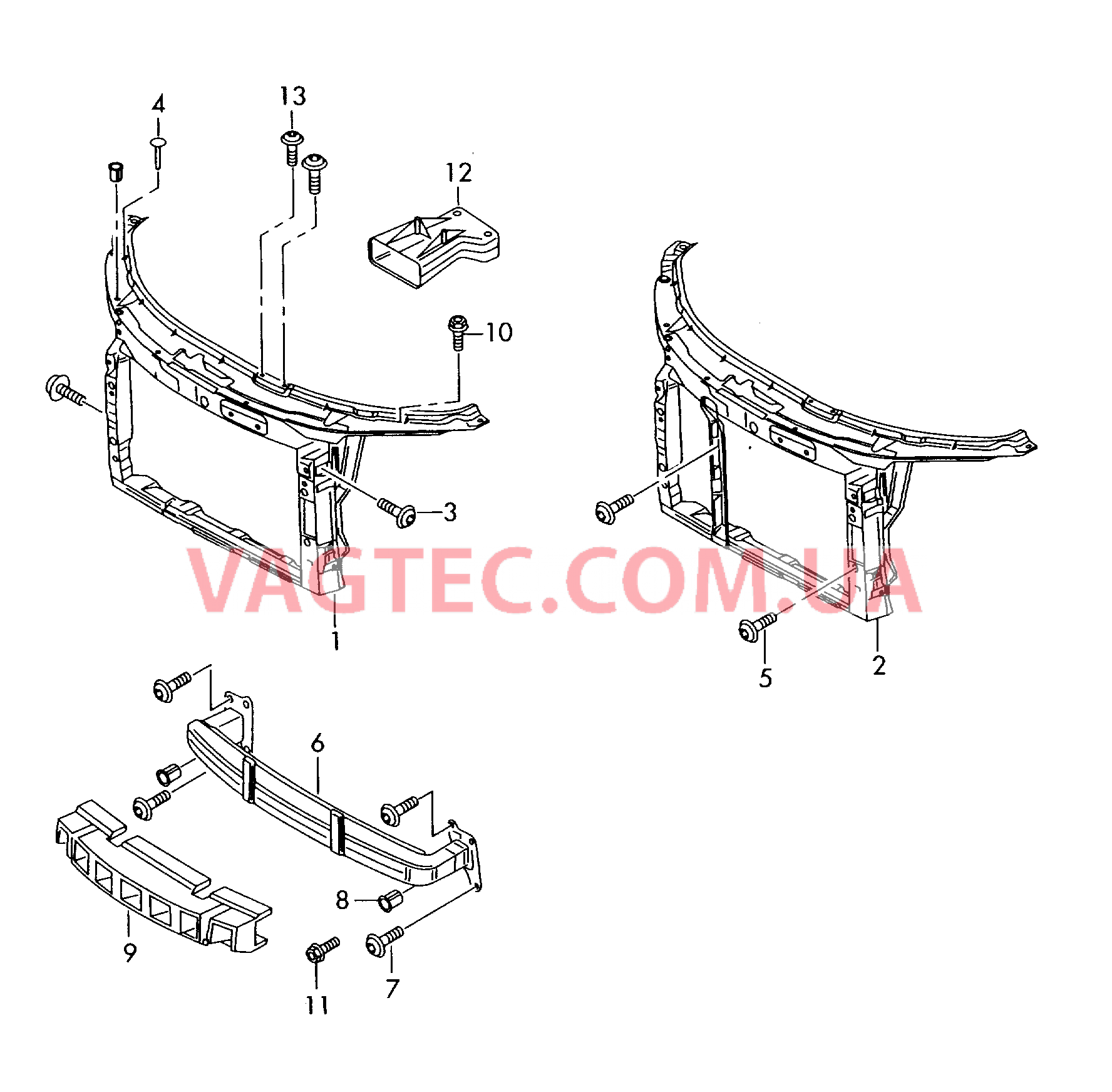 Передняя часть кузова Фары с галогенными лампами  для SKODA Roomster 2007