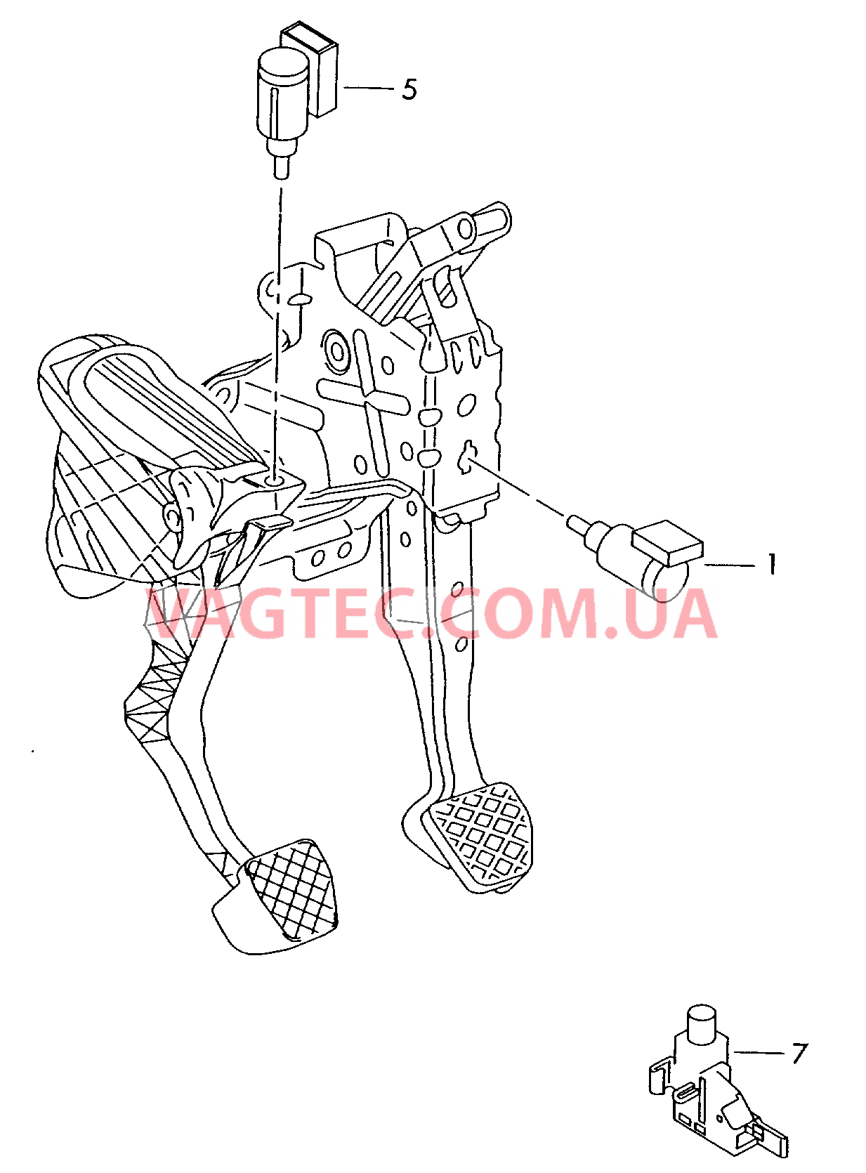 Выключатель стоп-сигнала Выключатель контроля положения ручного тормоза  Датчик Холла Педаль сцепления  для SKODA Octavia 2015