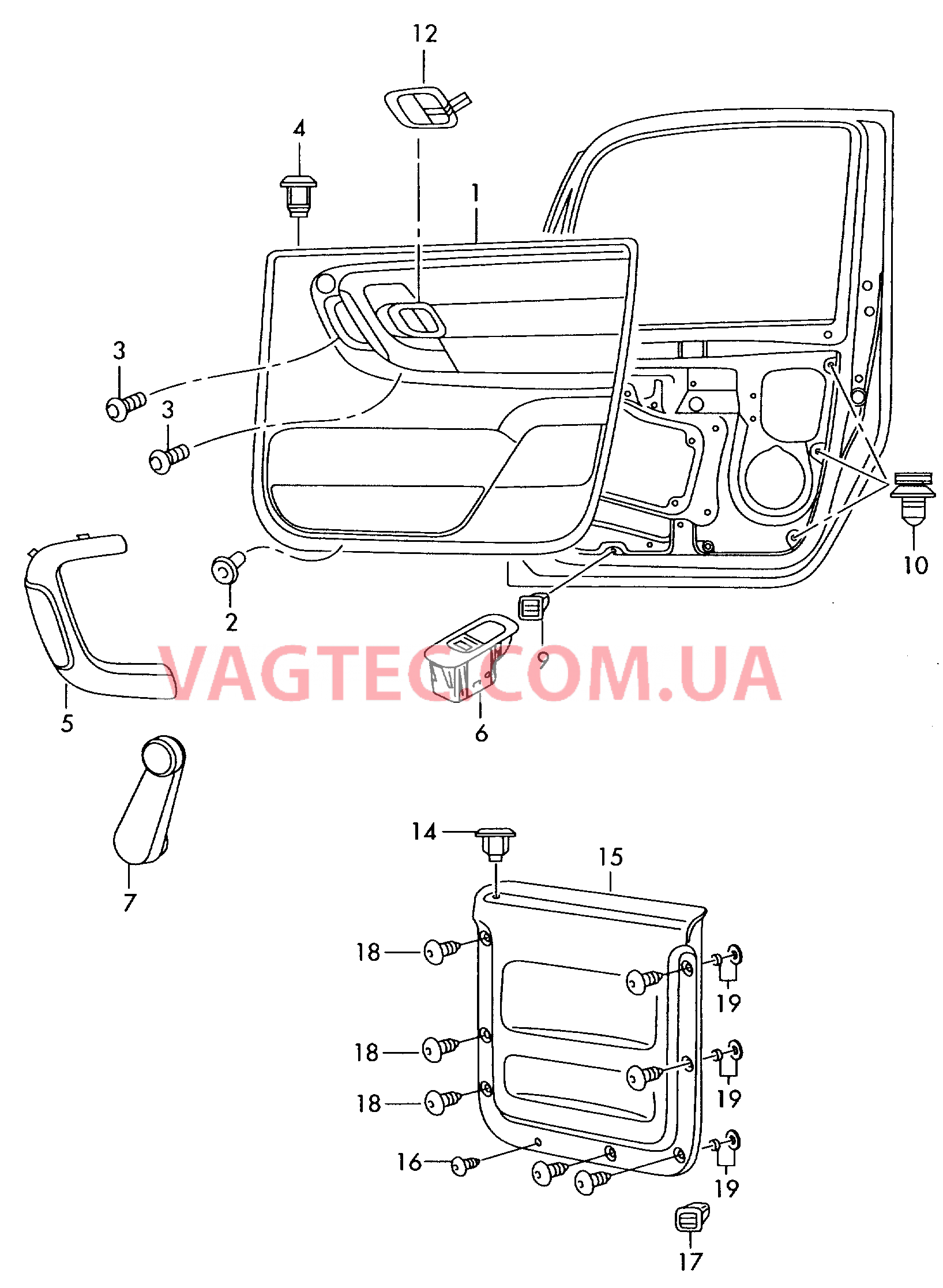 Обивка двери  для SKODA Roomster 2008