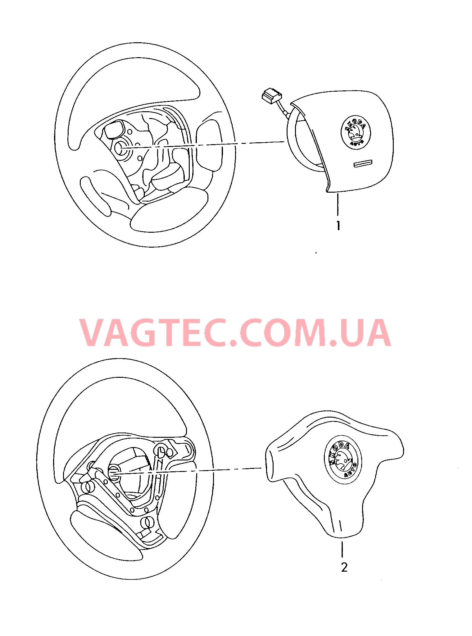 Модуль подушки безопасности (сторона водителя)  для SKODA Roomster 2007