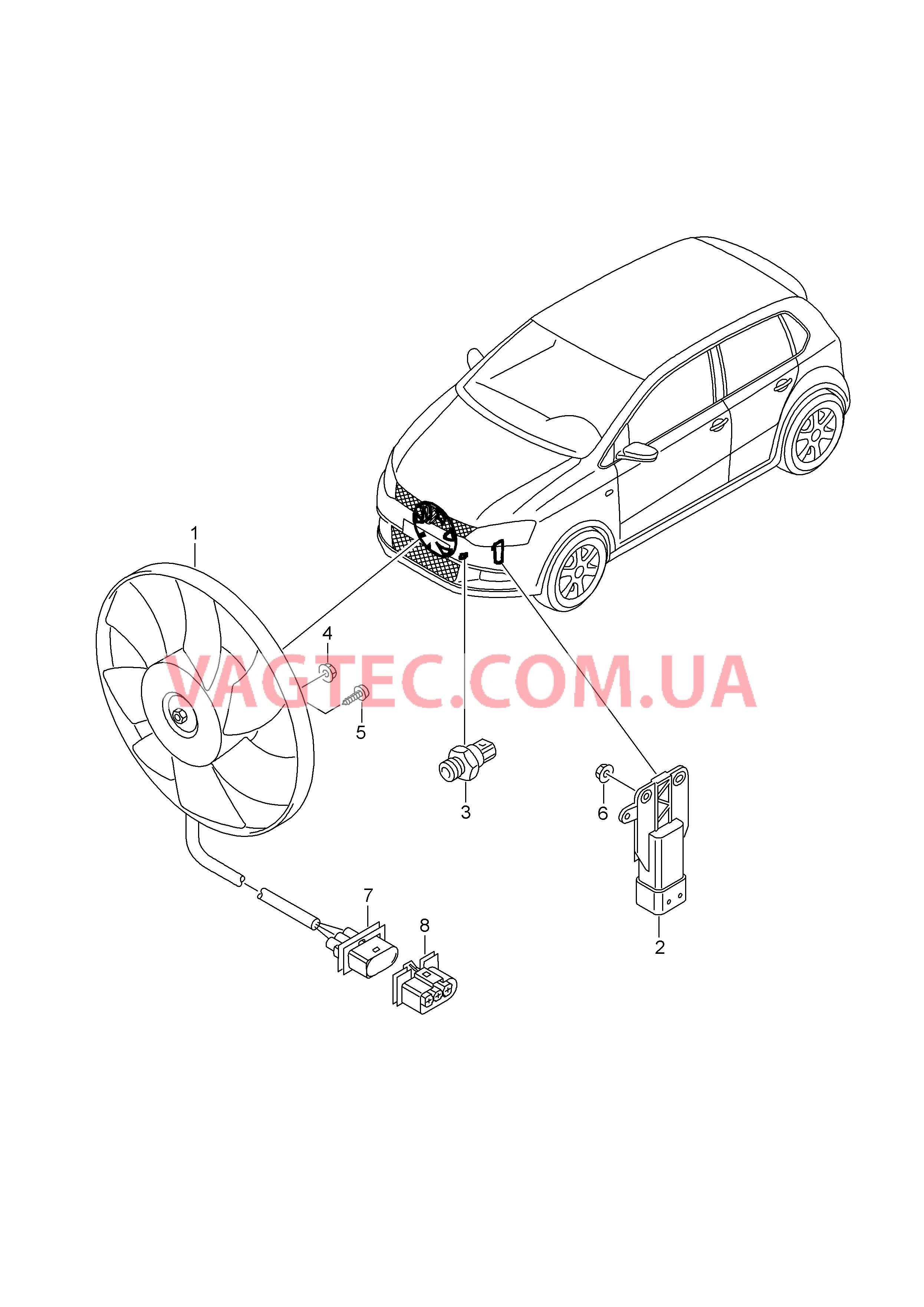 Вентилятор радиатора  для SEAT ARON 2018