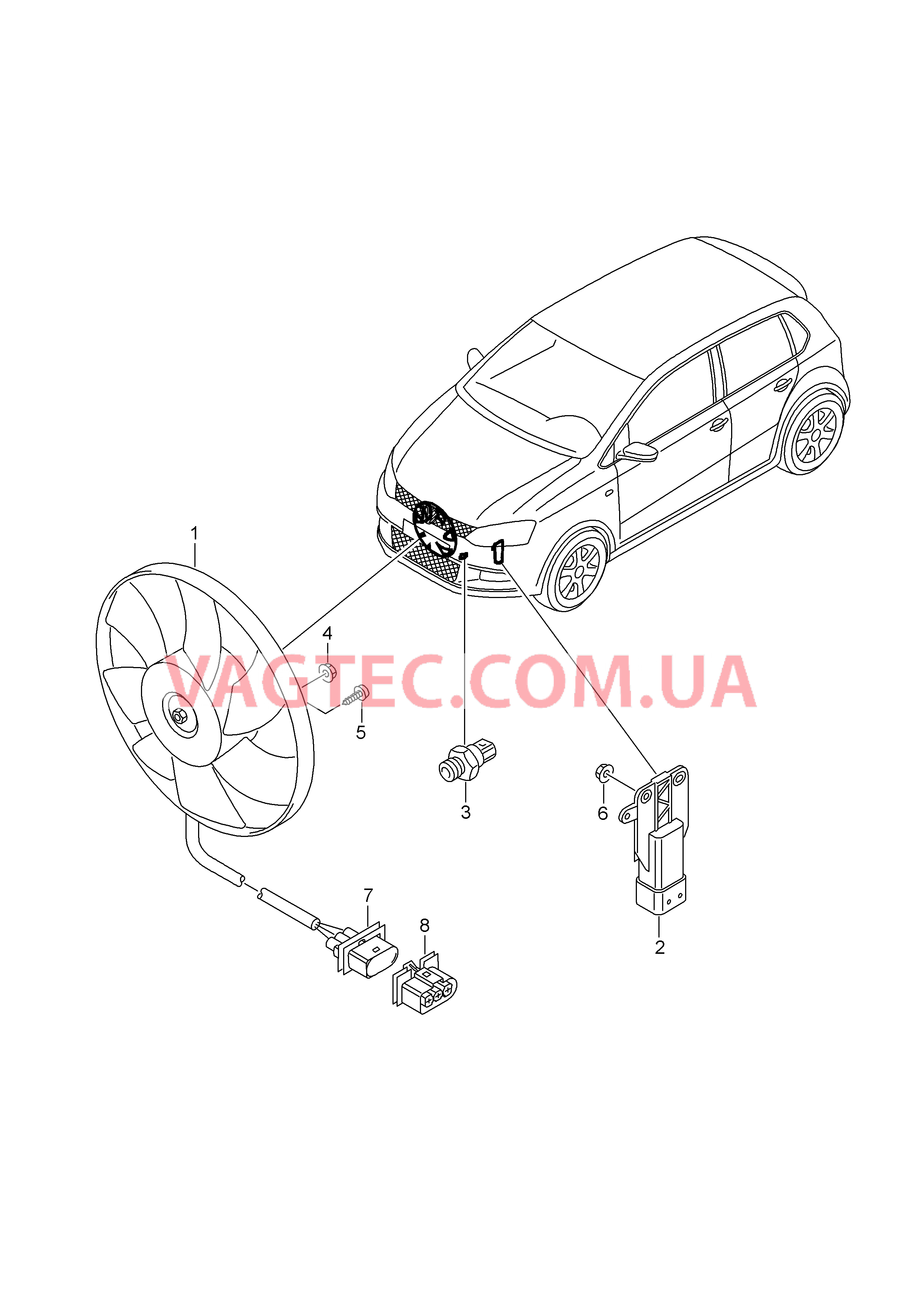 Вентилятор радиатора БУ вентилятора радиатора .  Детали не в сборе  для VOLKSWAGEN Polo 2017-1