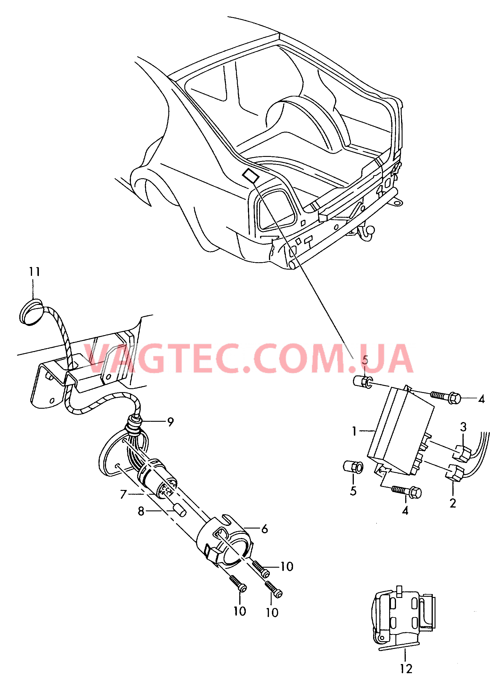 Электрические детали для прицепа  для SKODA Fabia 2008-2