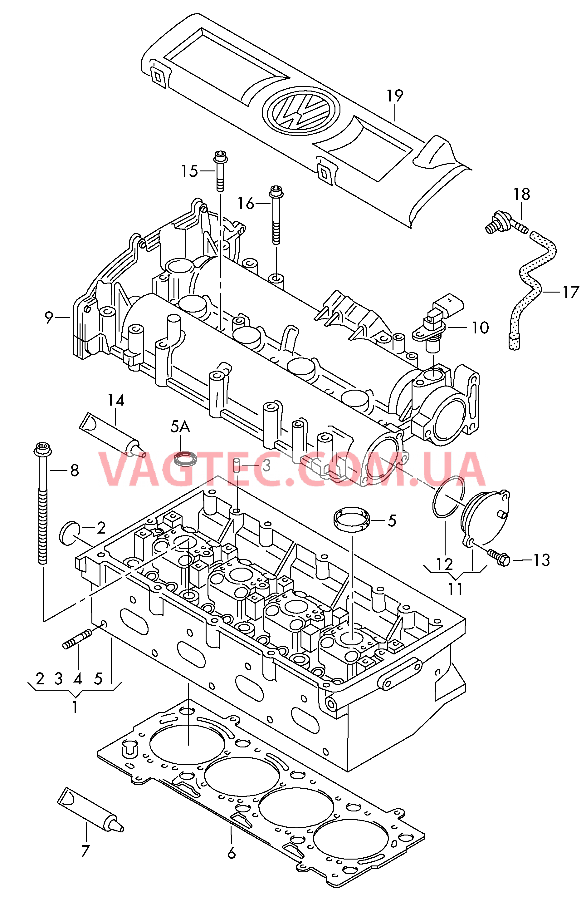 Головка блока цилиндров Крышка ГБЦ Кожух  для VOLKSWAGEN Polo 2013-2