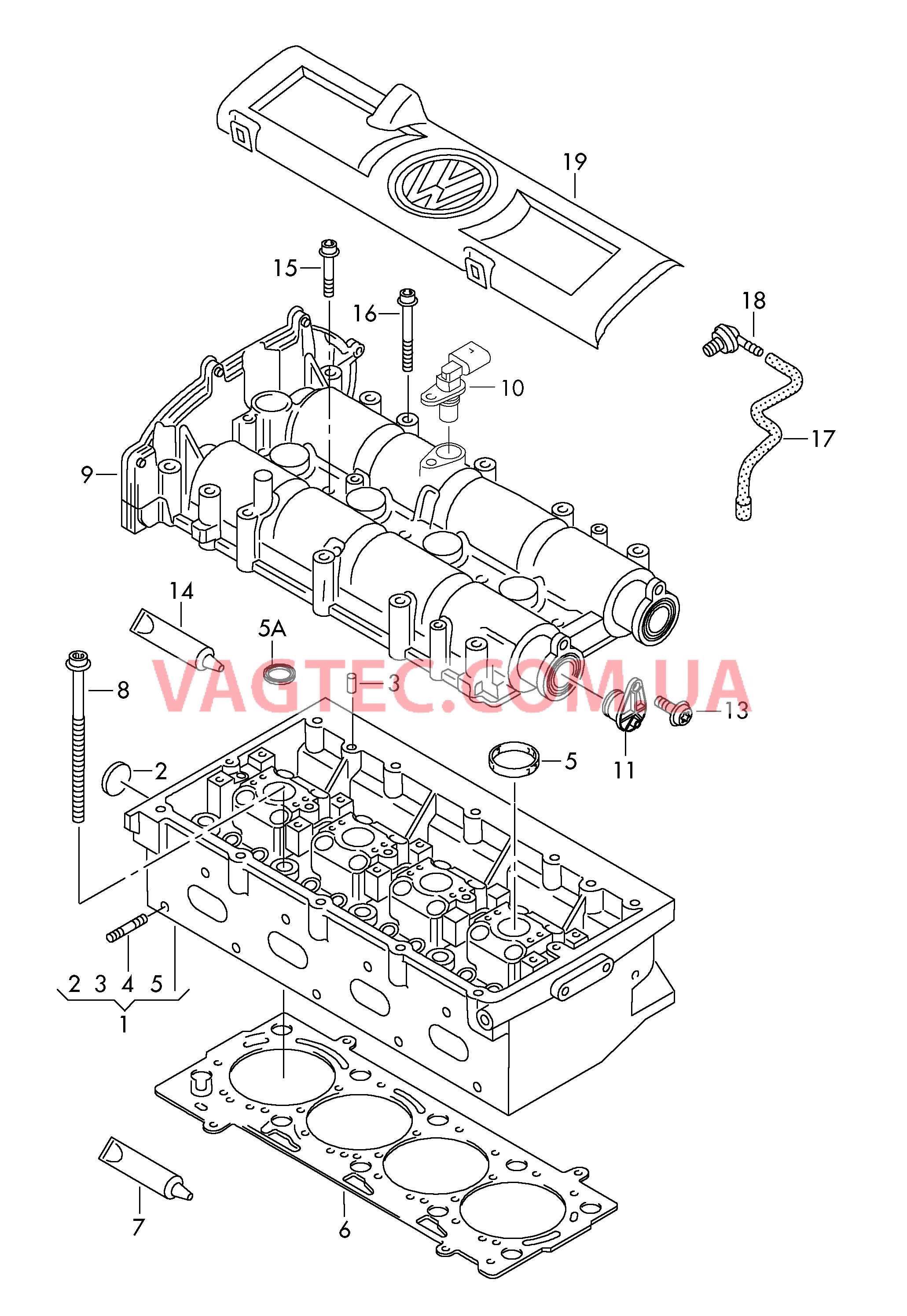 Головка блока цилиндров Крышка ГБЦ Кожух  для VOLKSWAGEN Polo 2013-2