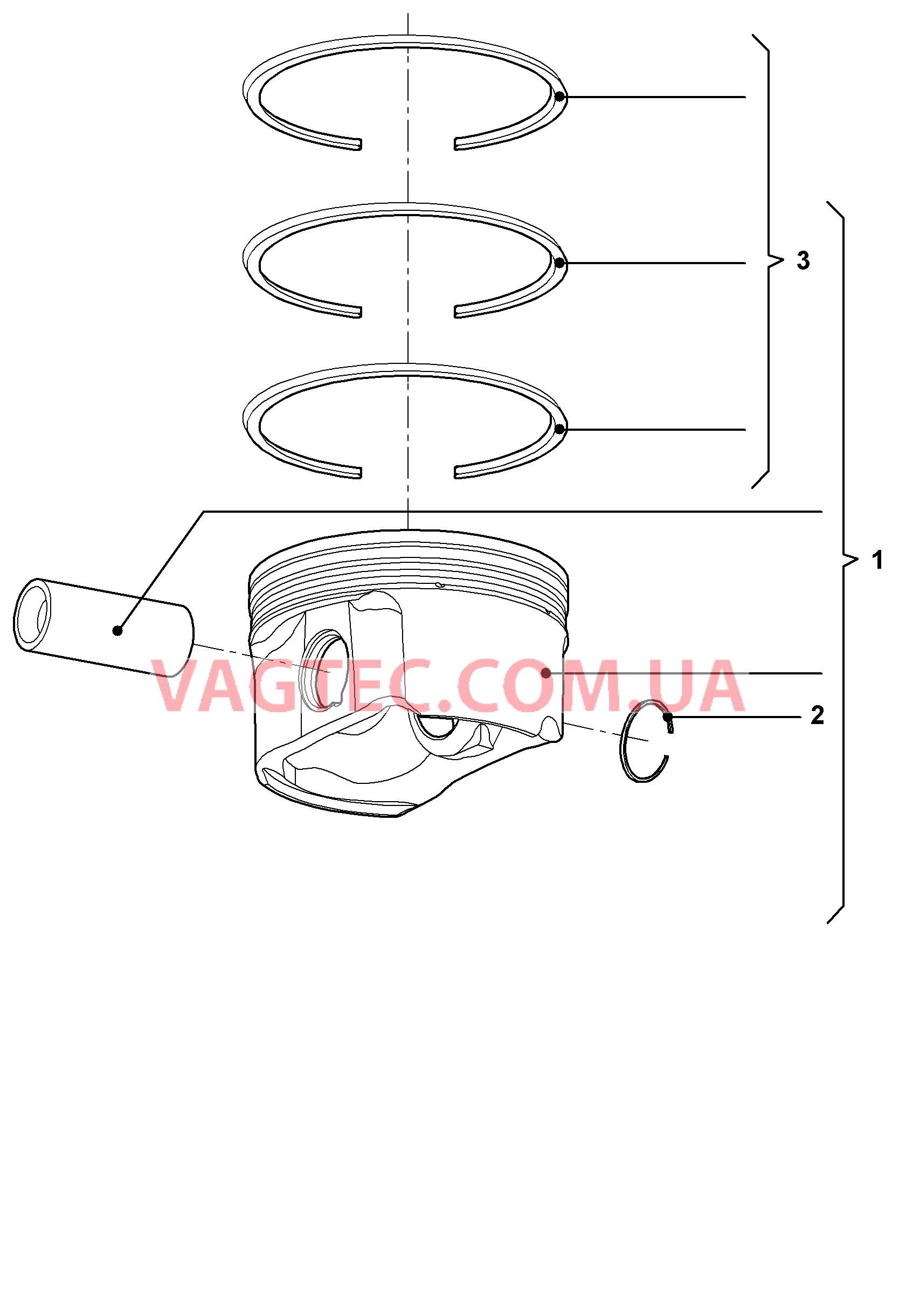 Поршень Поршневое кольцо  для SEAT Ibiza 2009-1