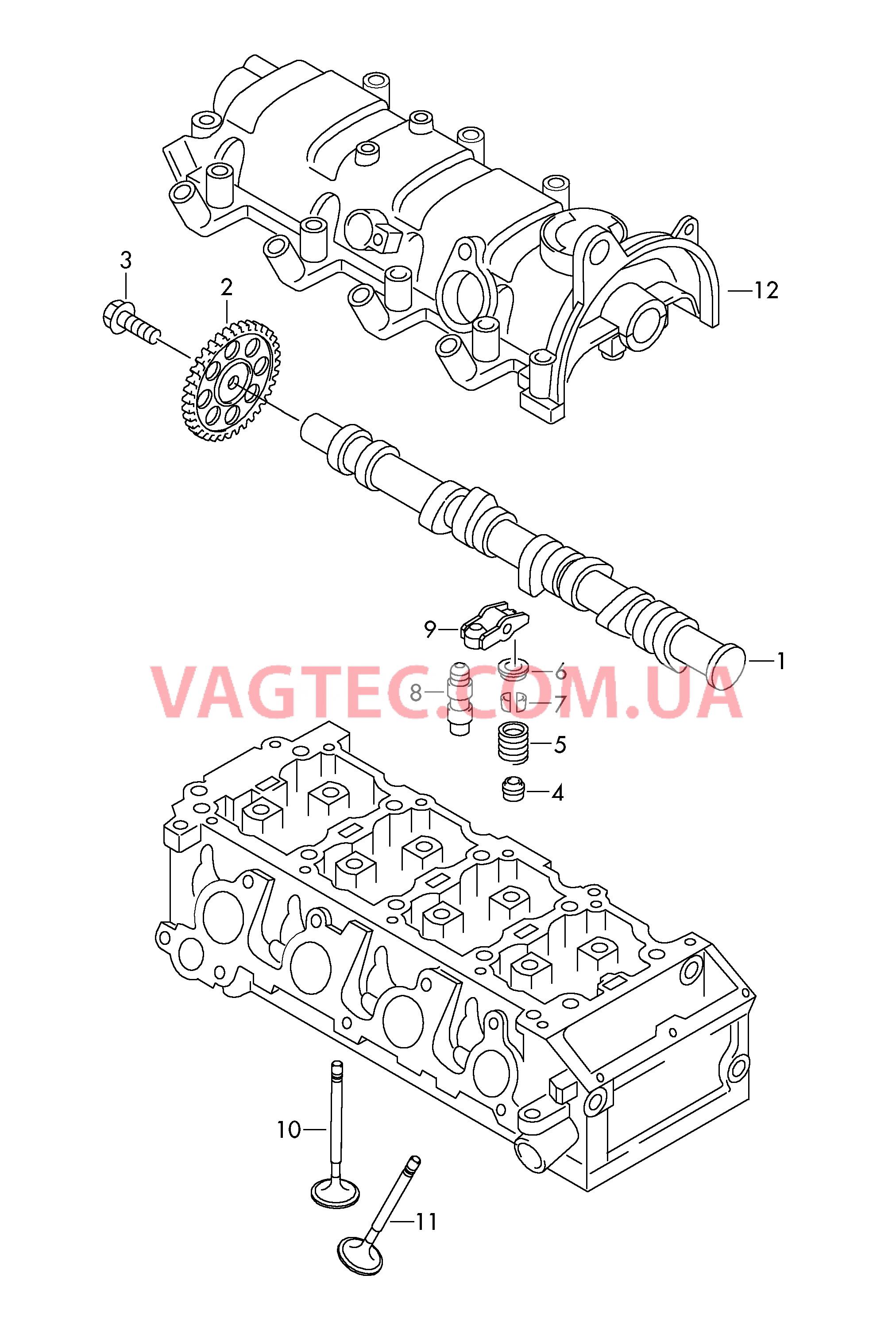 Распределительный вал, клапаны  для SEAT Altea 2008