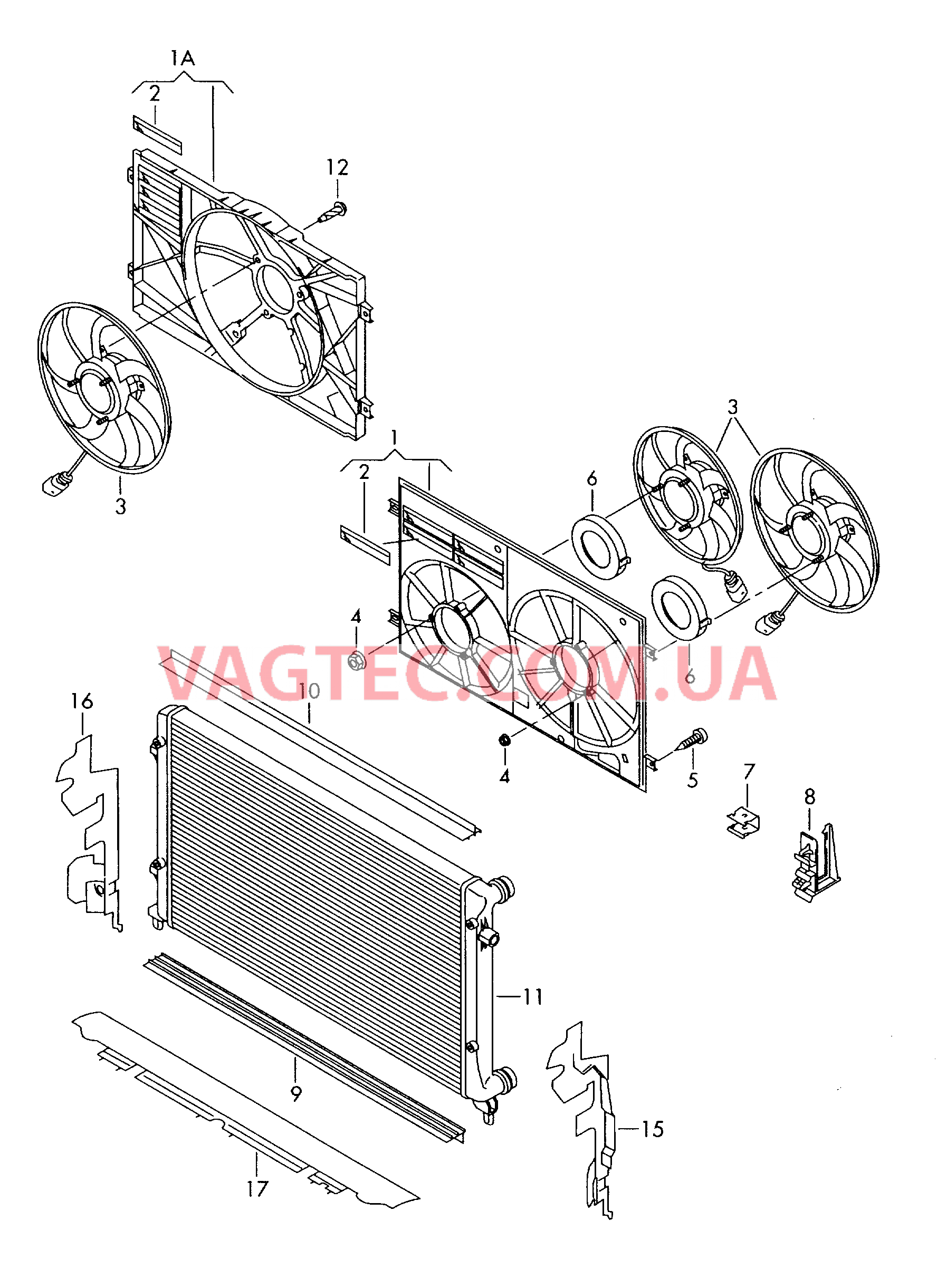 Рамка вентилятора Воздуховод  для VOLKSWAGEN Beetle.Cabriolet 2016