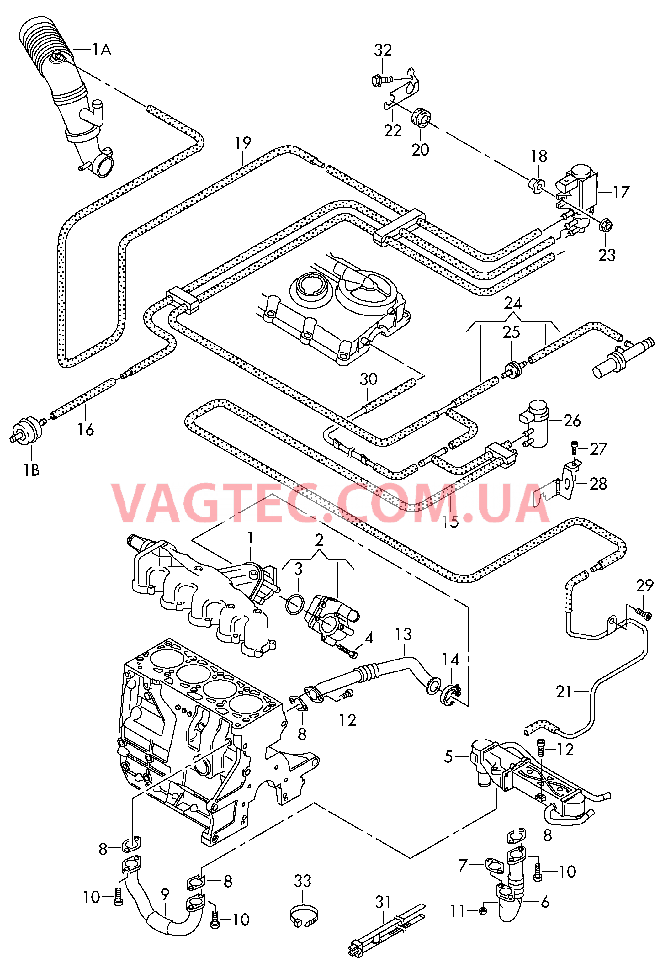 Рециркуляция ОГ  для SEAT Ibiza 2010-1