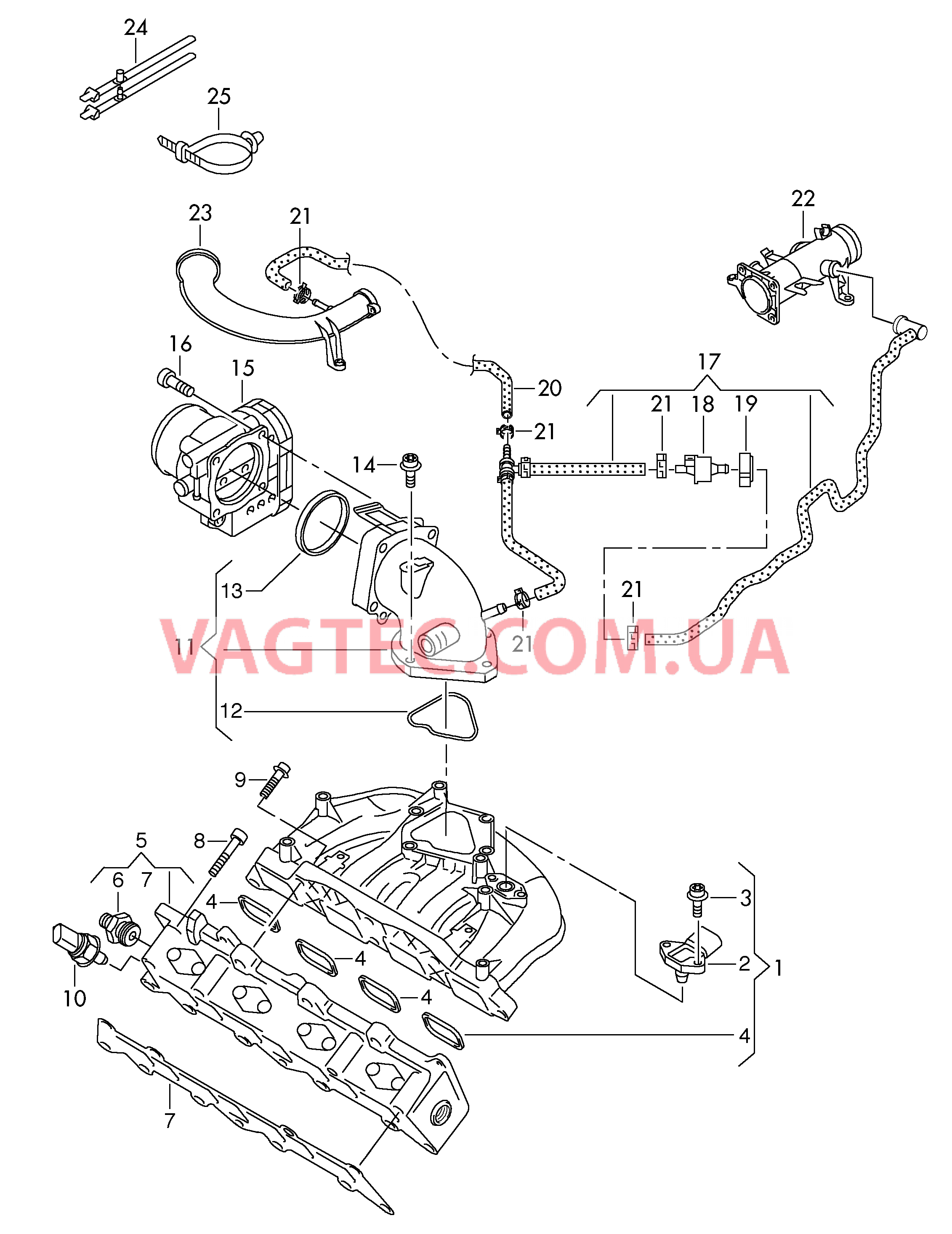 Cистема впуска воздуха Вакуумная система Cистема улавл. паров топлива Эжекционный насос  для SKODA Fabia 2013