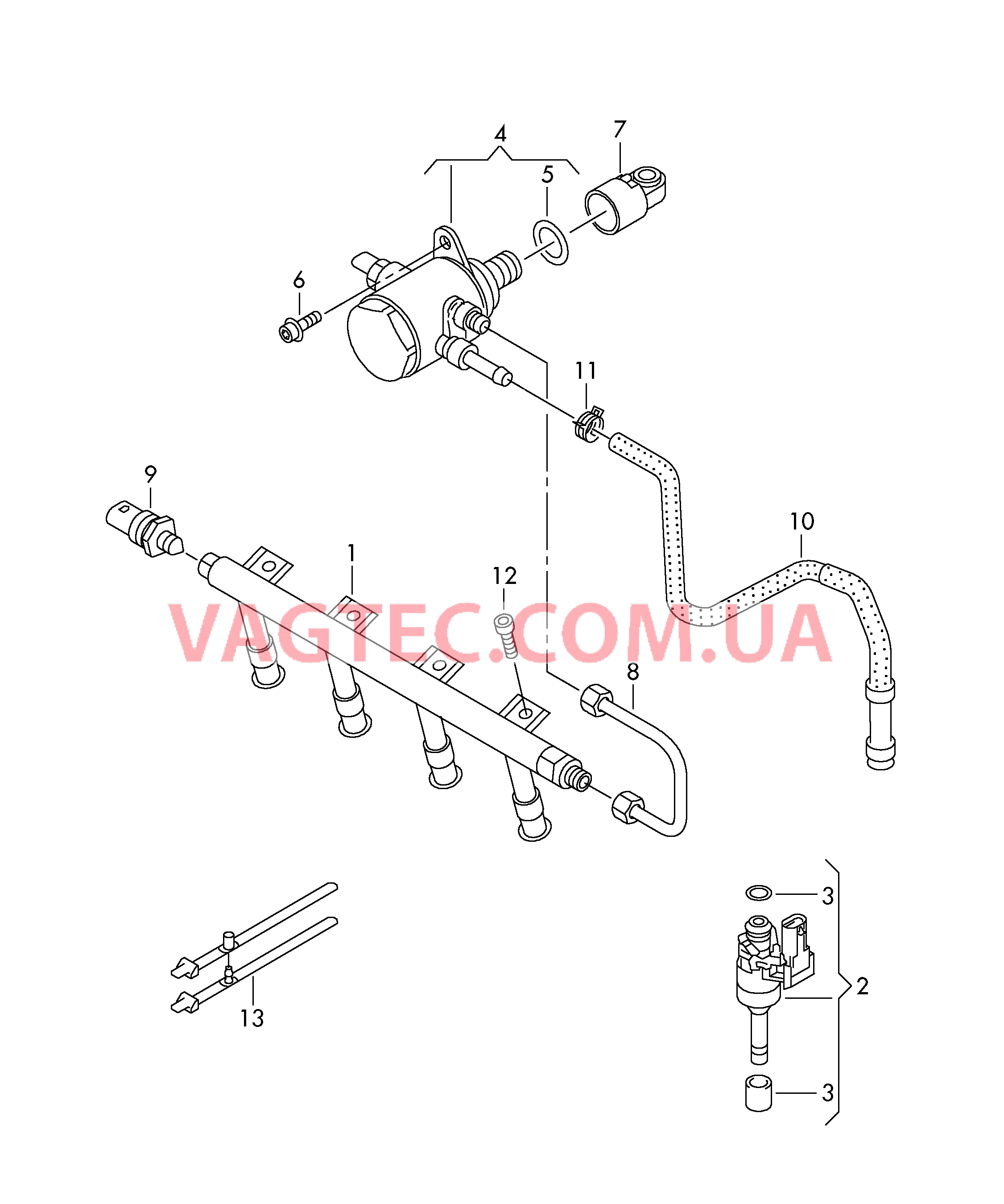 Распределитель топлива  для SEAT Ibiza 2010-1