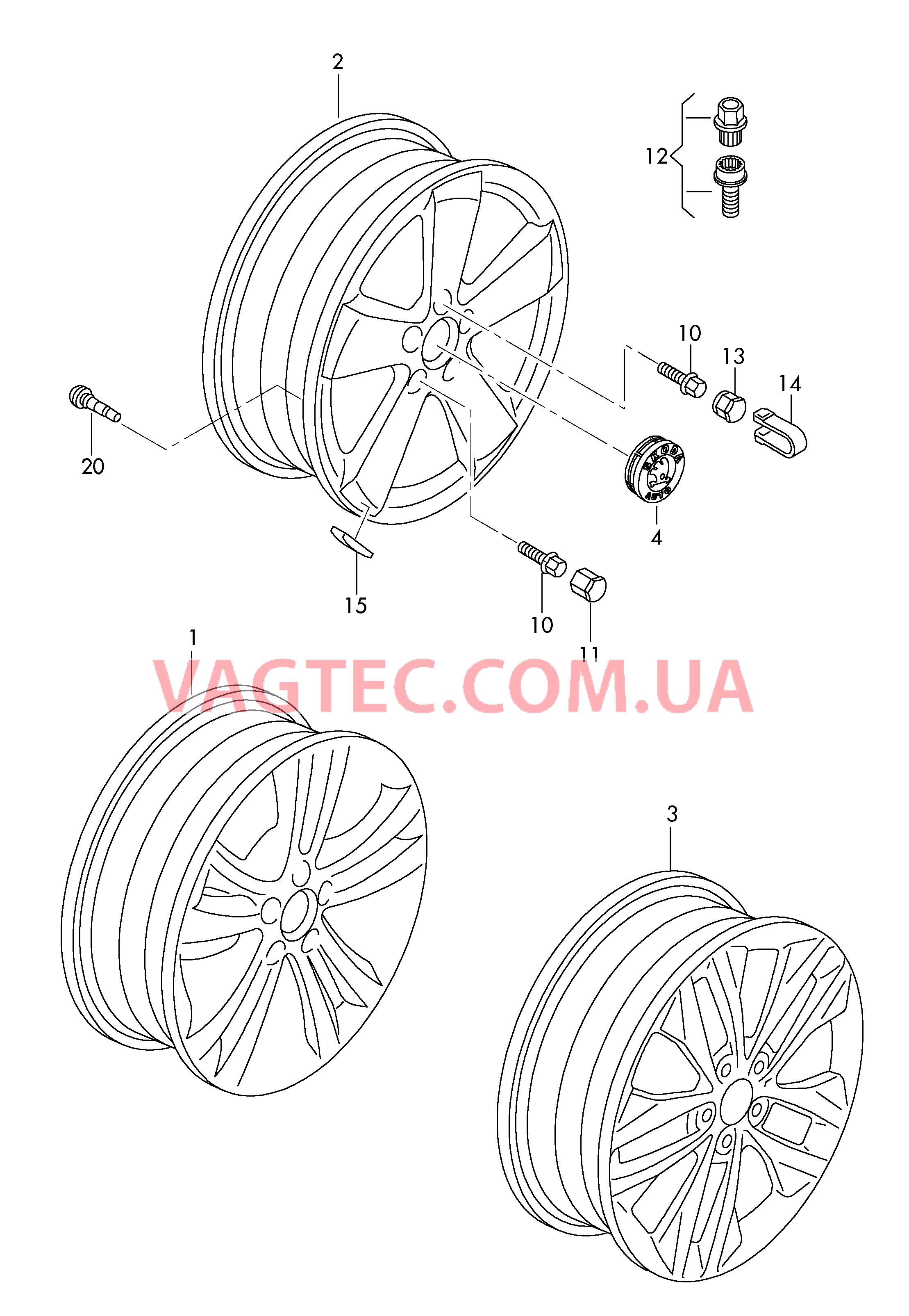 Алюминиевый диск  для SKODA Fabia 2011