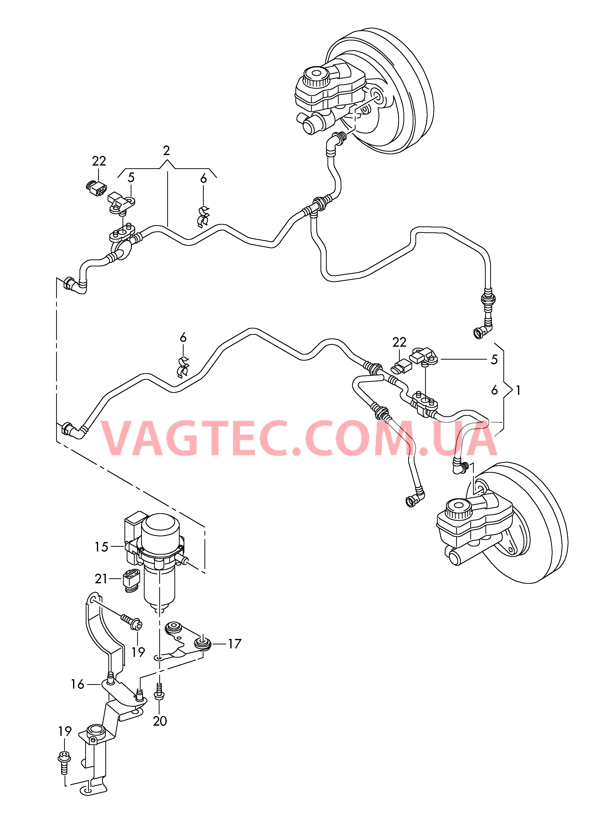 Эл. вакуумный насос тормозной системы  Вакуумная труба  для SEAT Ibiza 2015