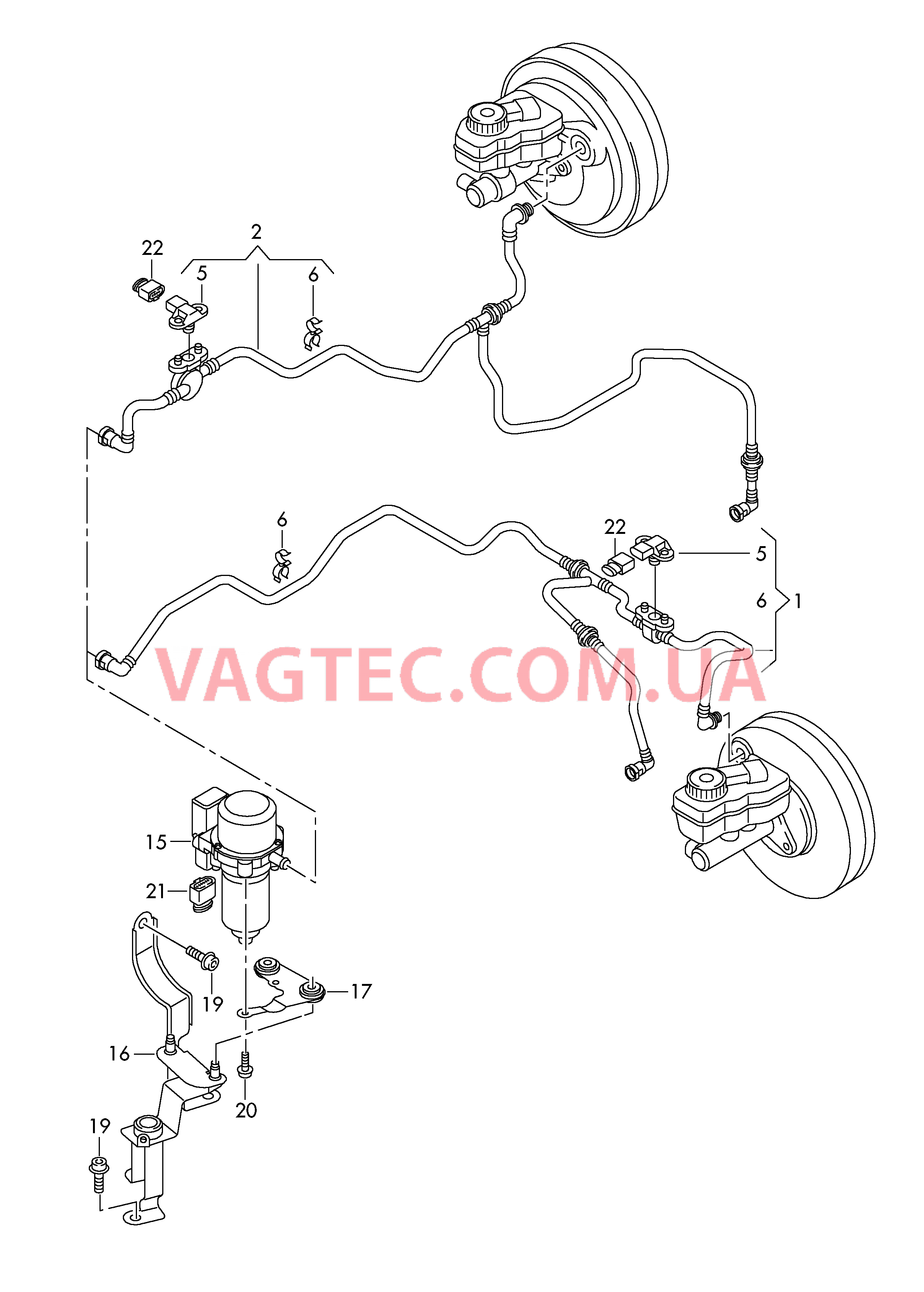 Эл. вакуумный насос тормозной системы  Вакуумная труба  для VOLKSWAGEN Polo 2010-1