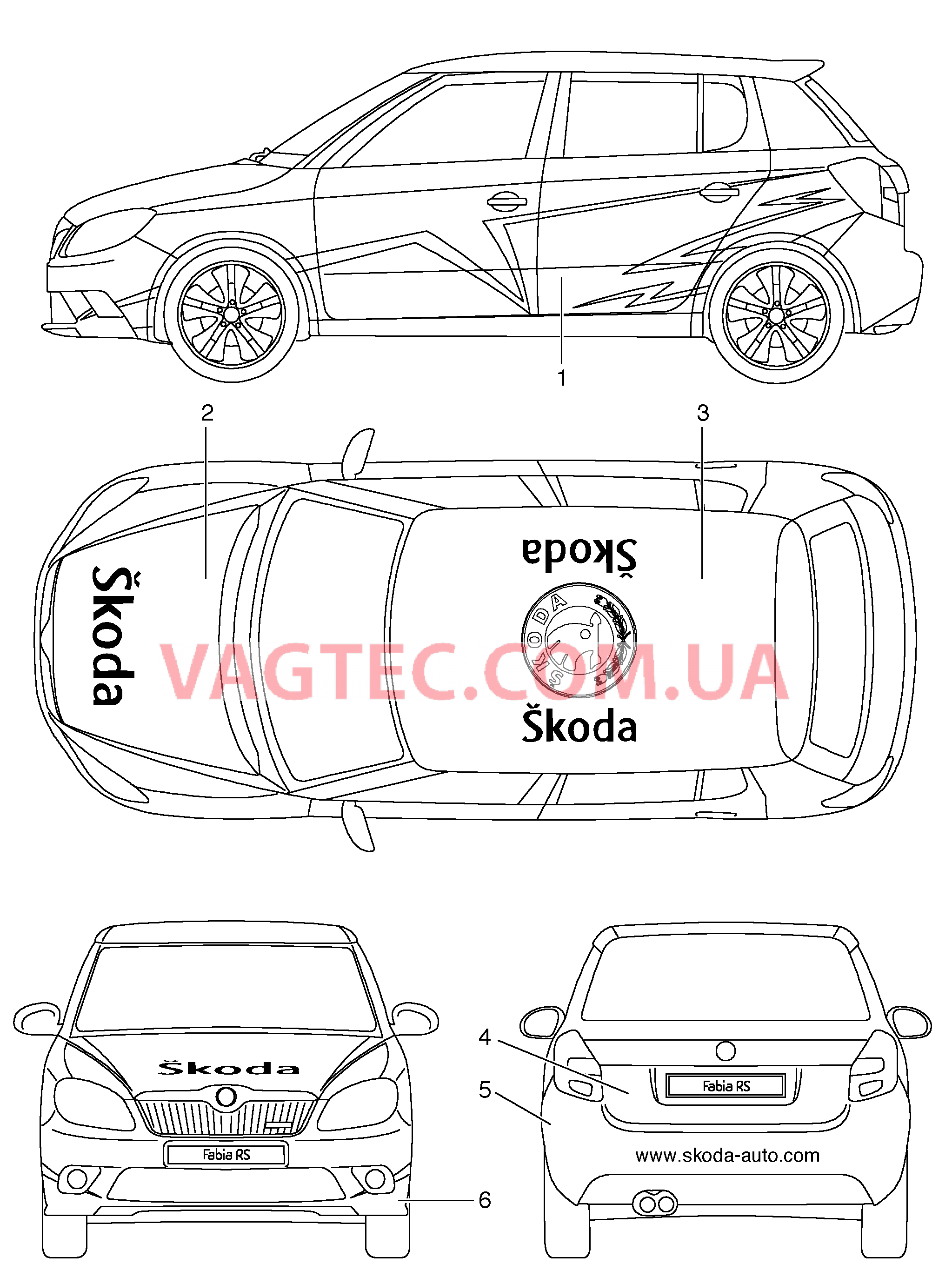 Накладка декоративная  для SKODA Fabia 2012