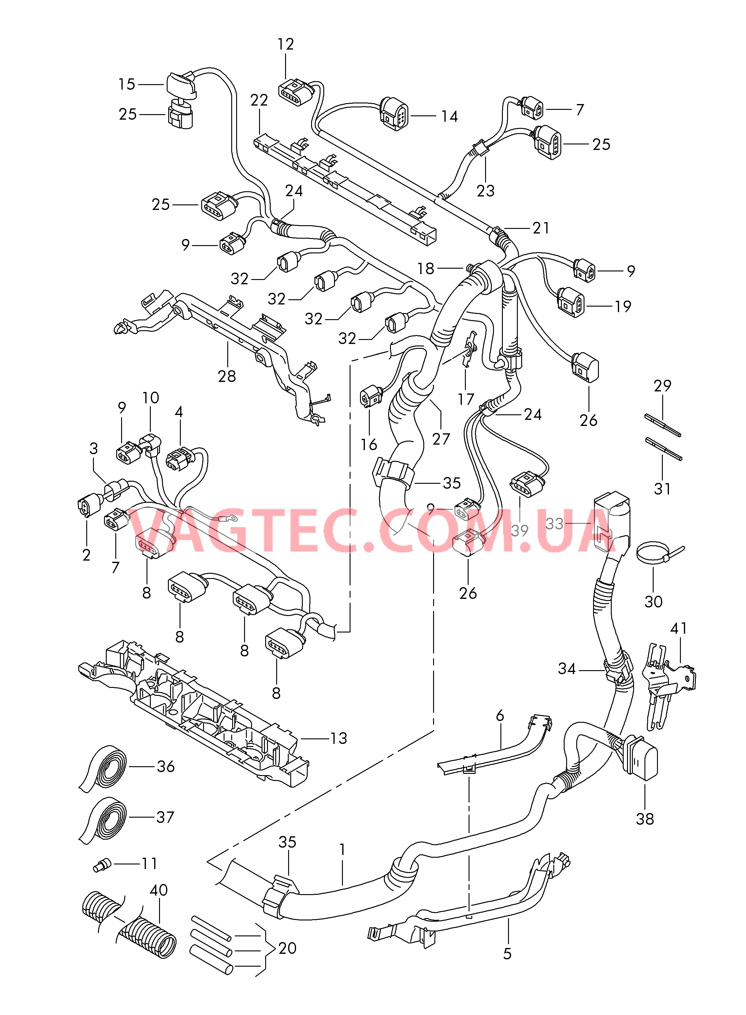 Жгут проводов для двигателя  для SEAT Ibiza 2011