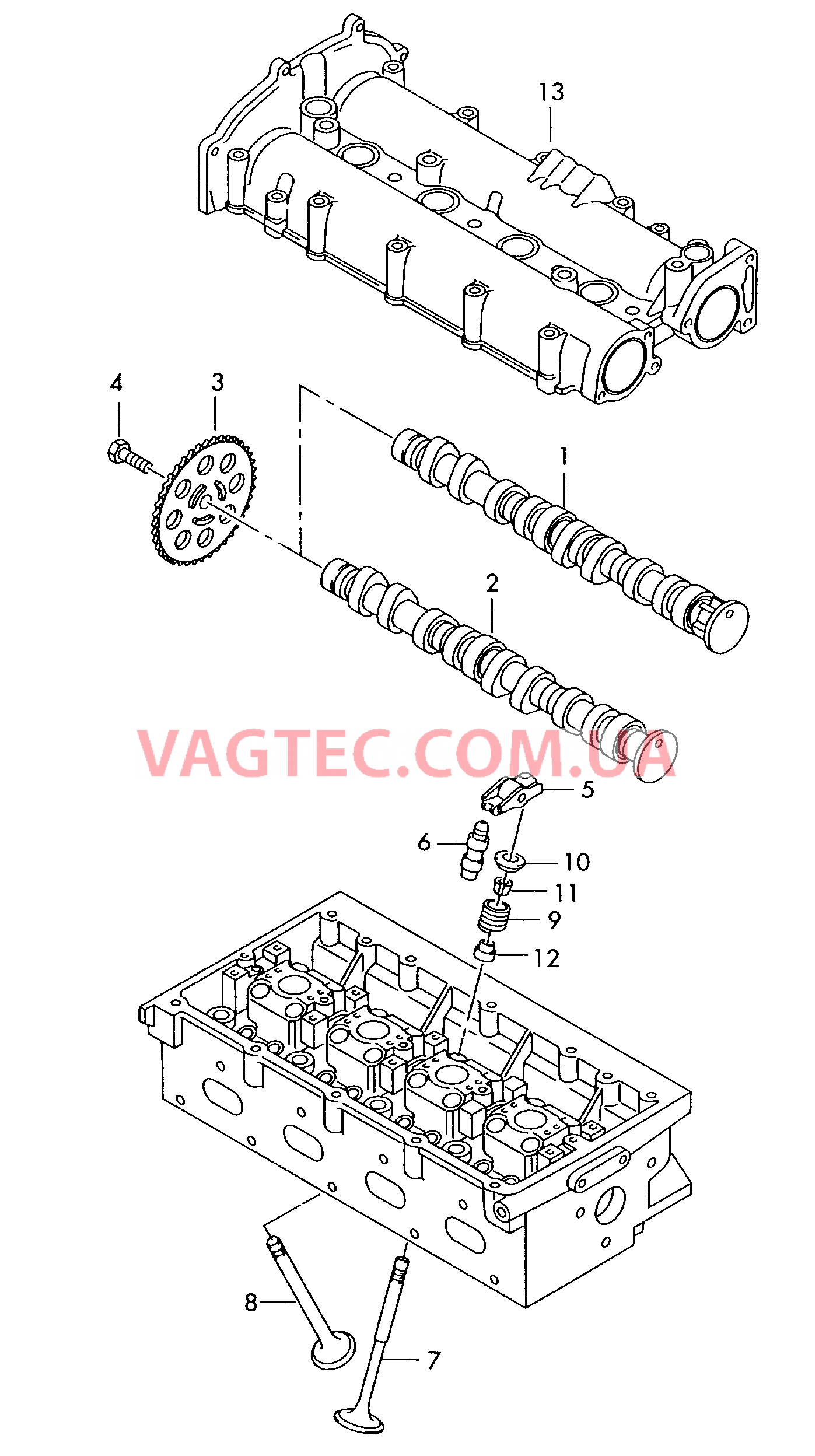 Распределительный вал, клапаны  для VOLKSWAGEN Polo 2013-3