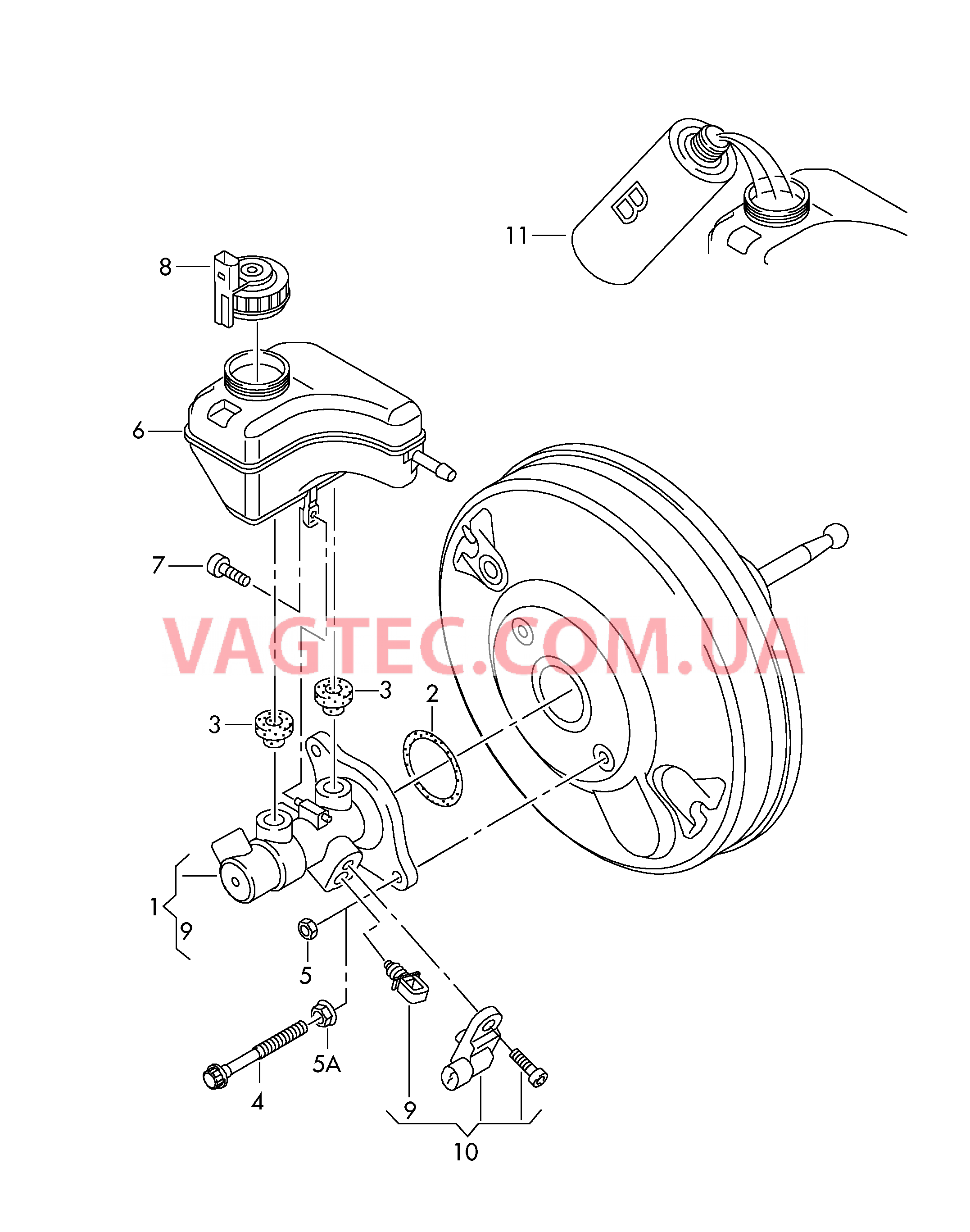 Главный тормозной цилиндр  для VOLKSWAGEN GOLF 2010