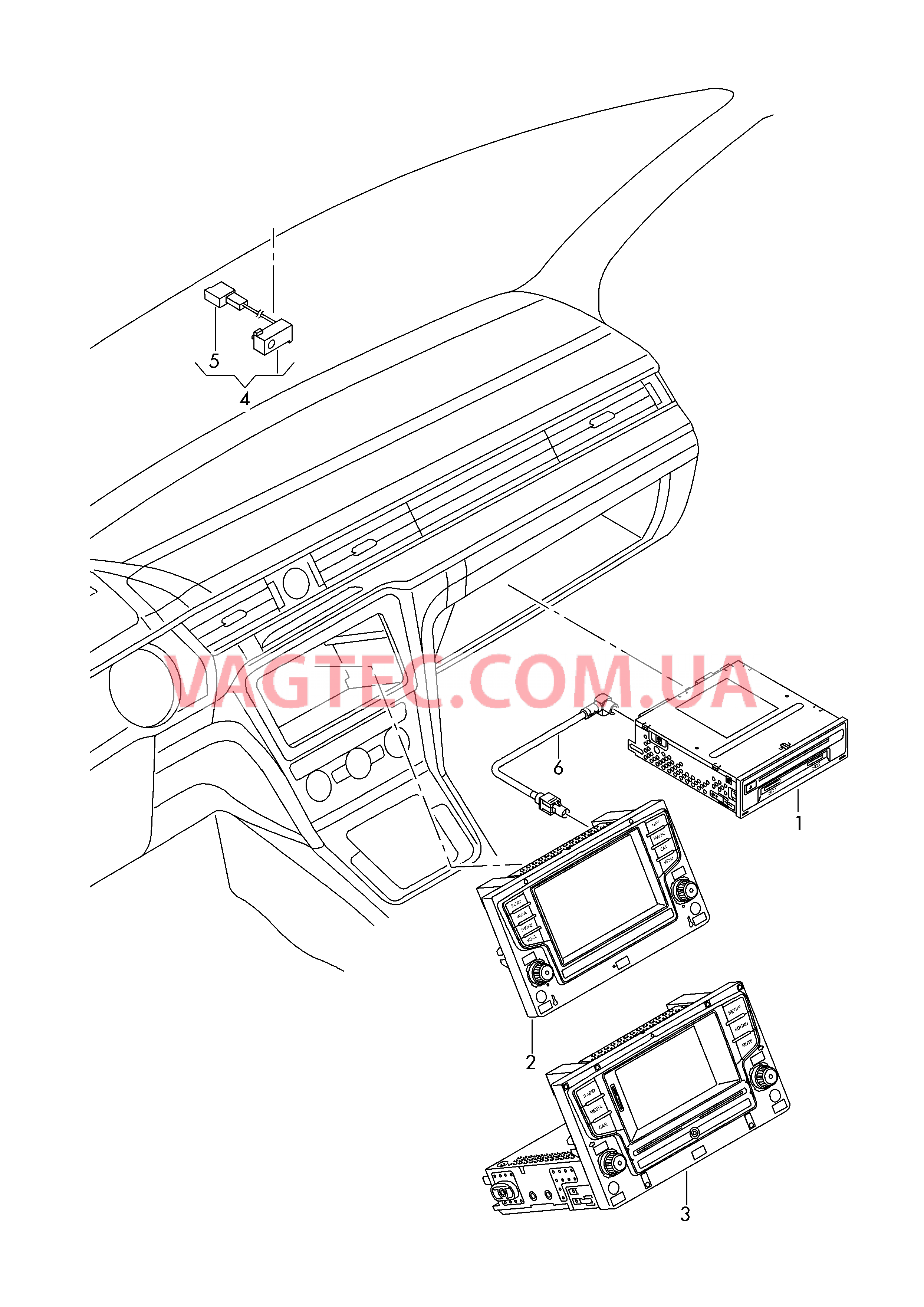 Блок управления информационной системы  Панель управления и индикации    D - 29.05.2017>> D - 19.06.2017>> для SKODA Rapid 2019