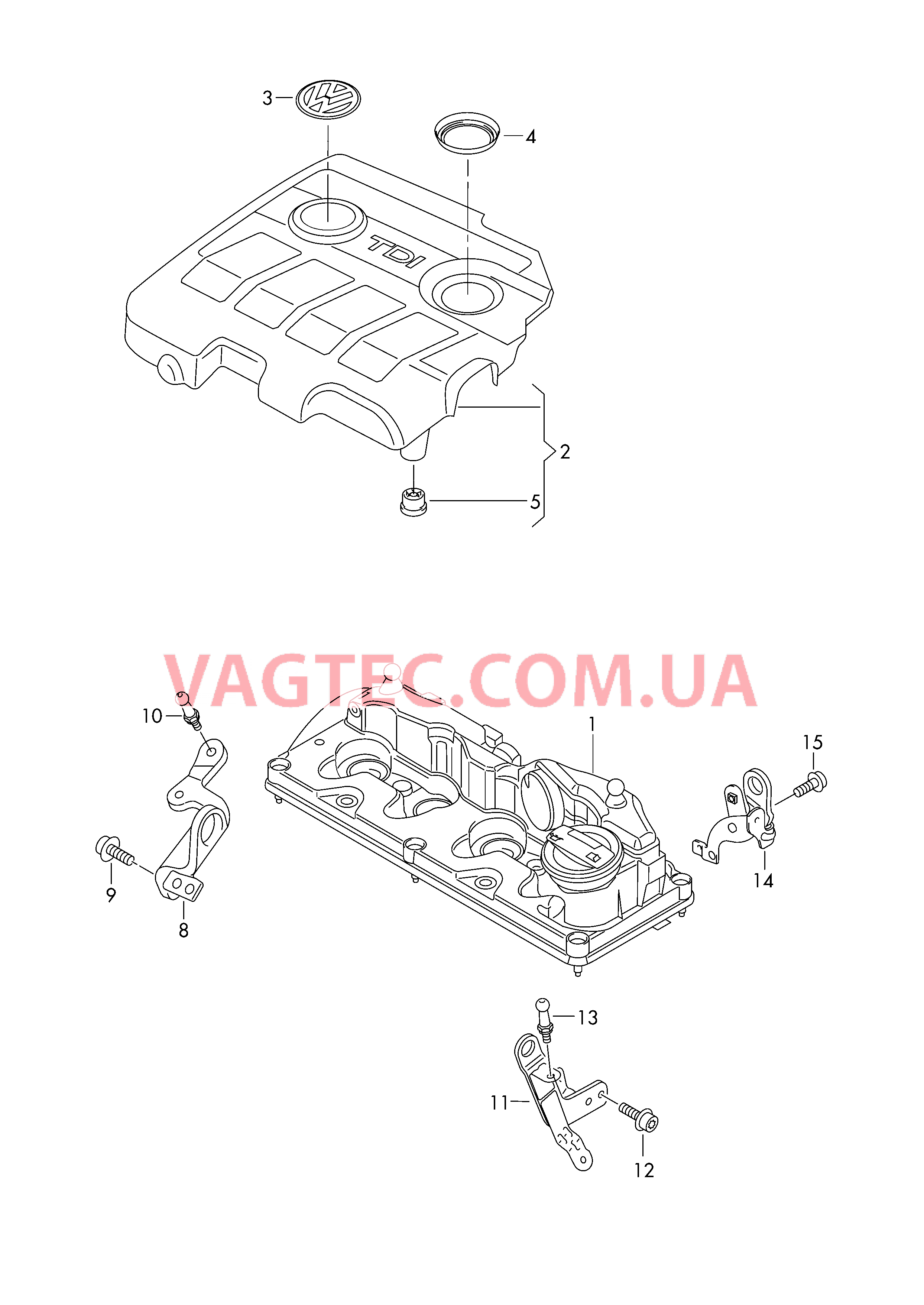 Защ. кожух впускн. коллектора  для VOLKSWAGEN Polo 2017-2