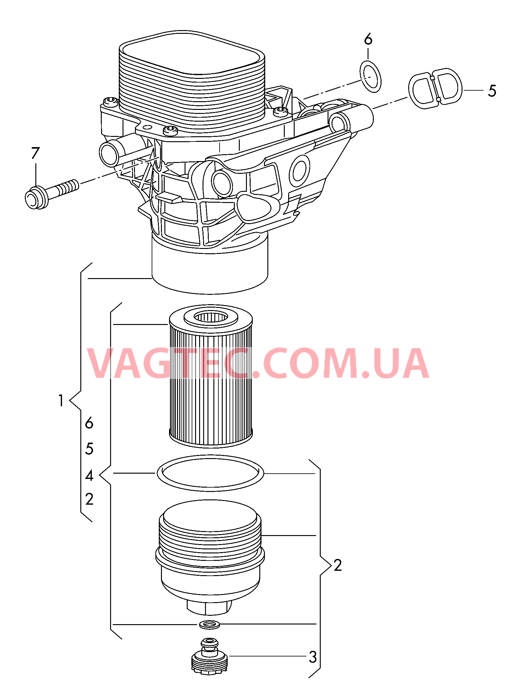 Фильтр, масляный Кронштейн масляного фильтра  для VOLKSWAGEN Touran 2018