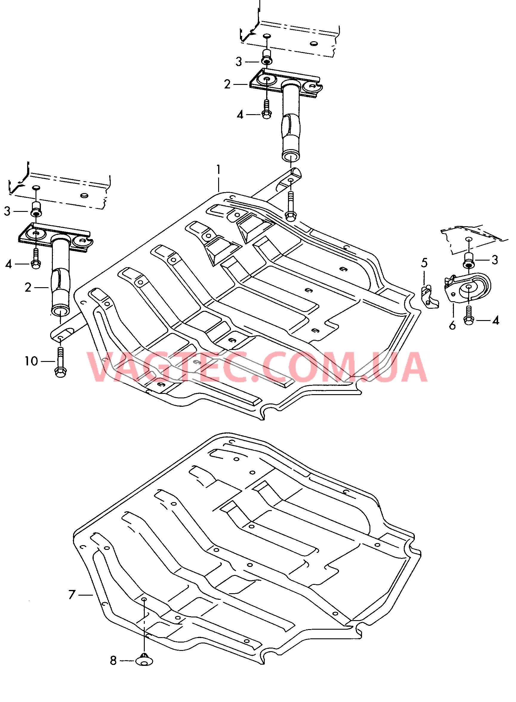 Защита картера двигателя  для VOLKSWAGEN GOLF 2002