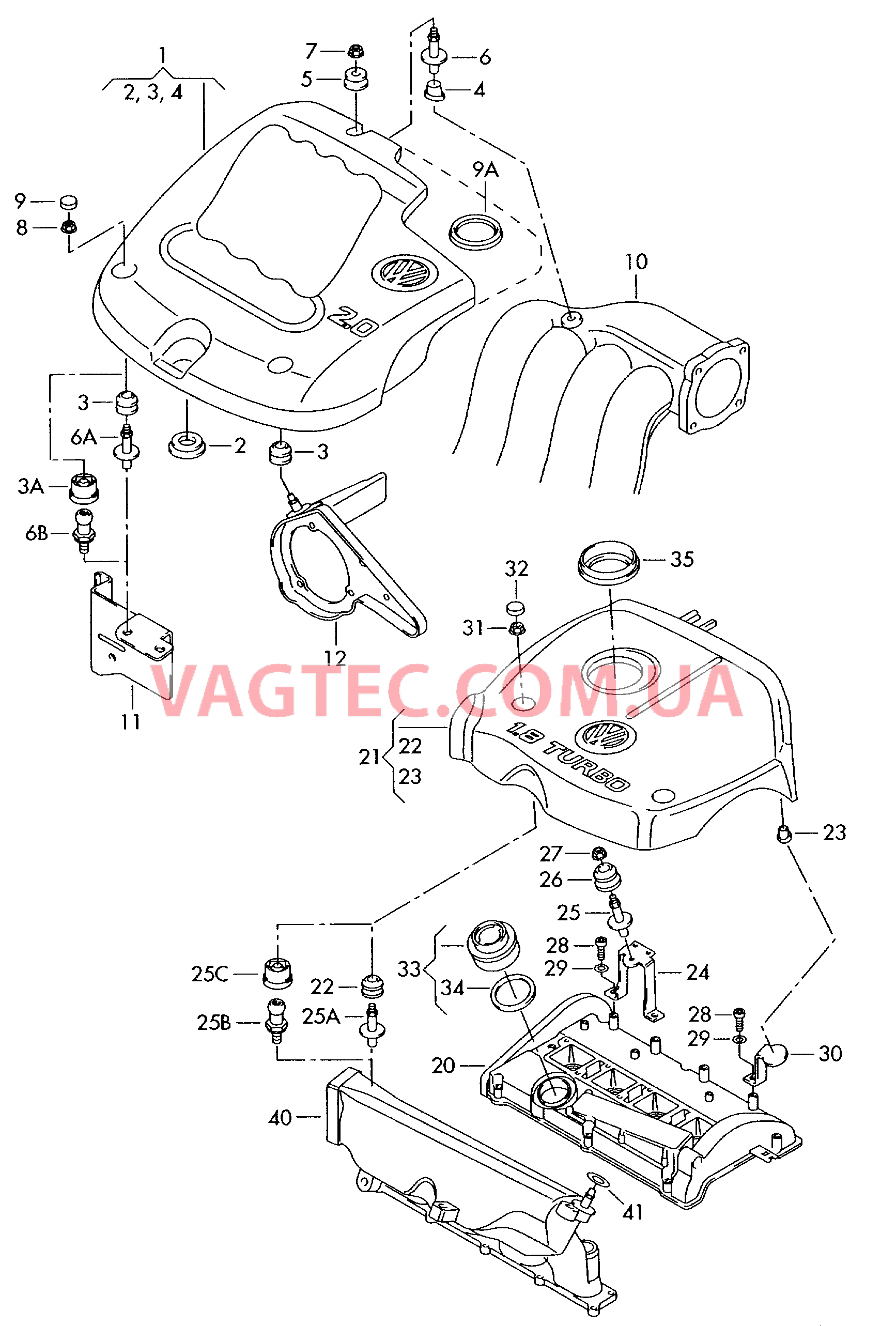 Защ. кожух впускн. коллектора  для VOLKSWAGEN Beetle.Cabriolet 2006