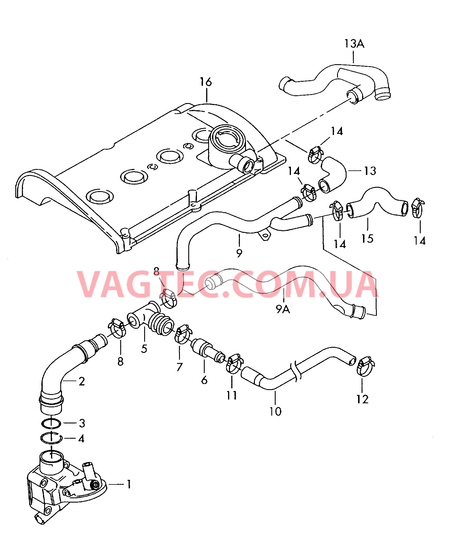 Вентиляция для крышки головки блока  для VOLKSWAGEN Beetle 2000