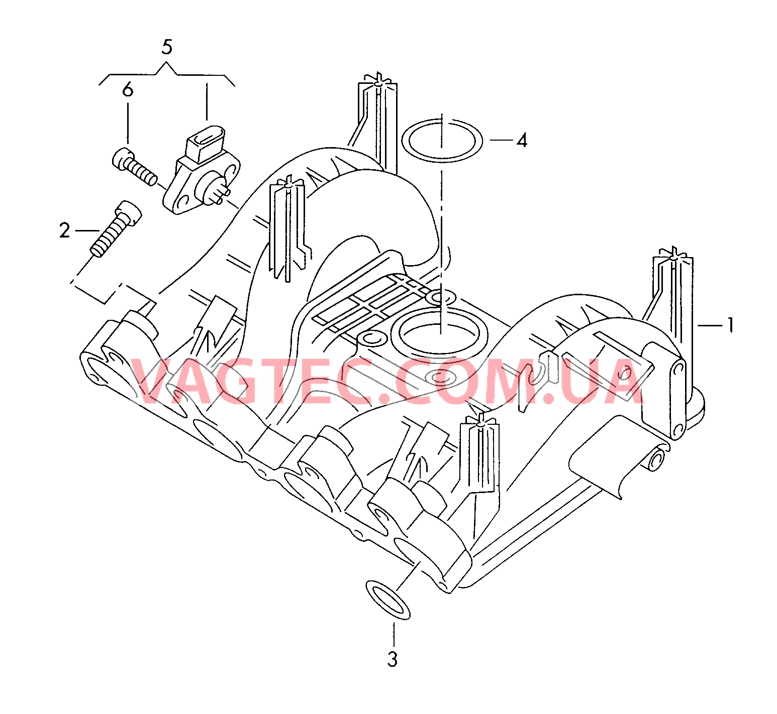 Патрубок впускного тракта  для SEAT CO 2001