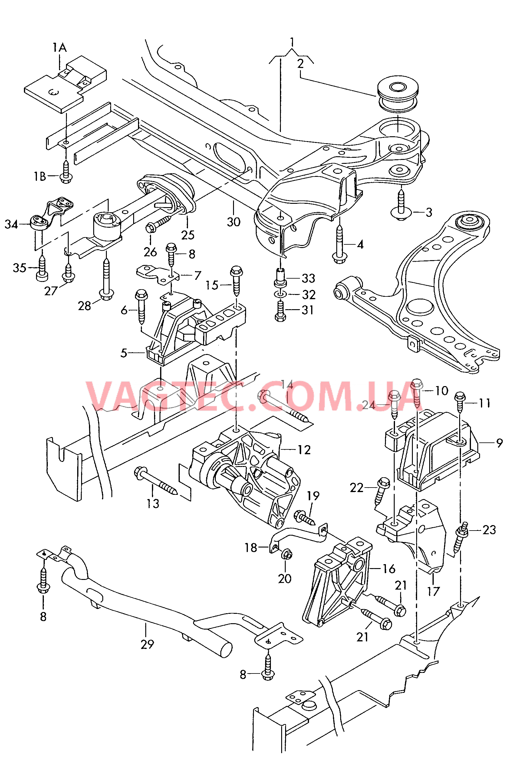 Детали крепления для двигателя и КП  для VOLKSWAGEN GOLF 2001