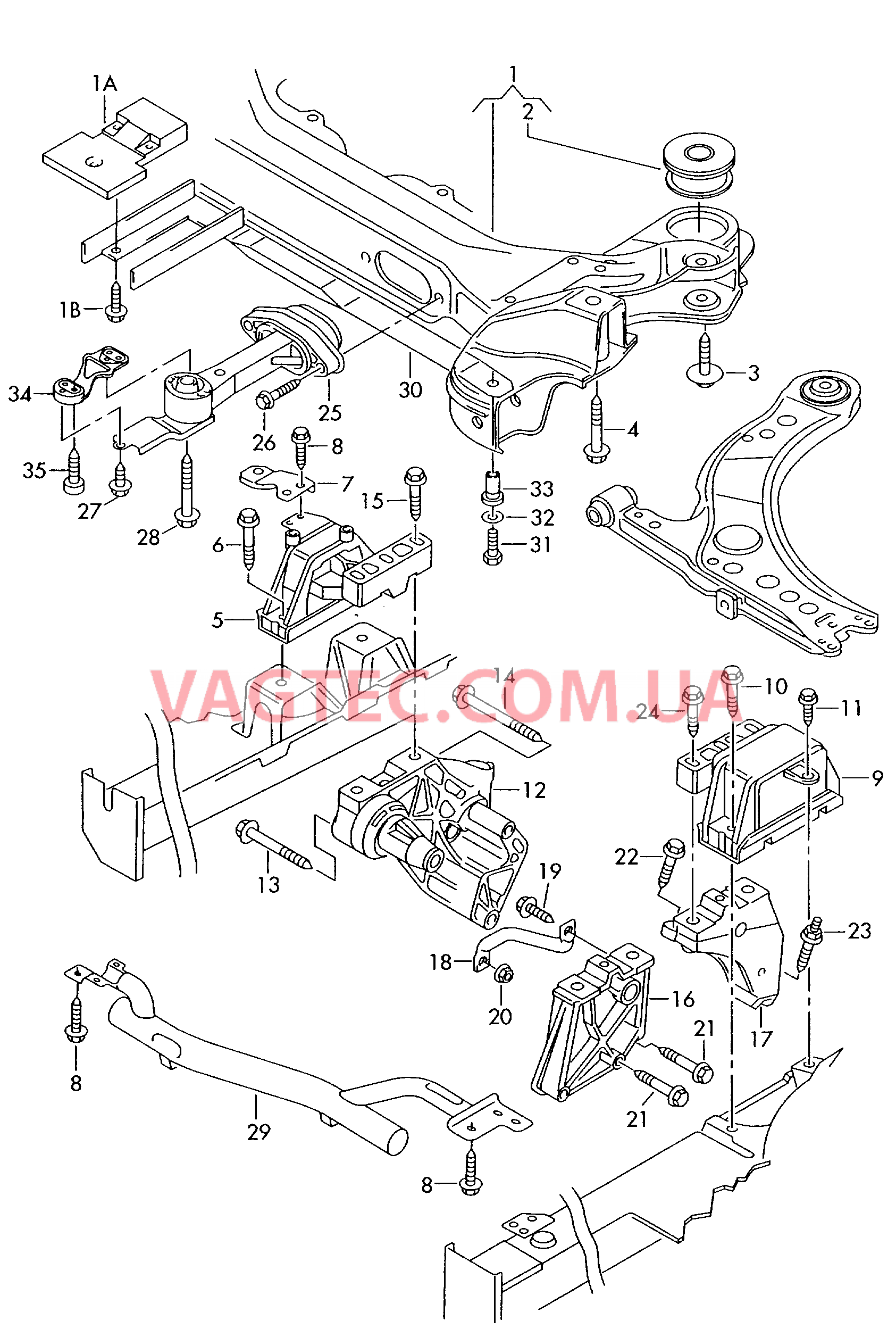 Детали крепления для двигателя и КП  для VOLKSWAGEN GOLF 2002