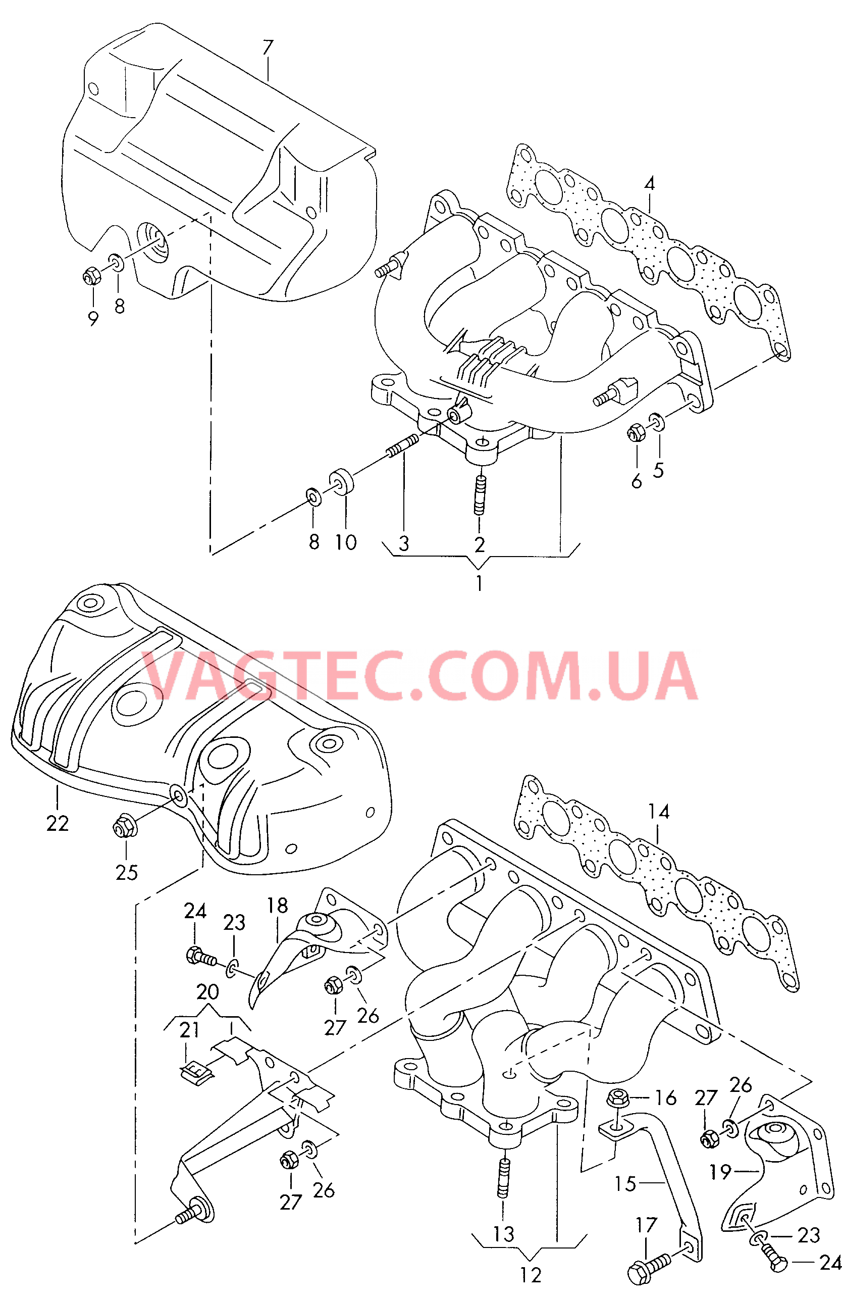 Выпускной коллектор  для SEAT CO 2000