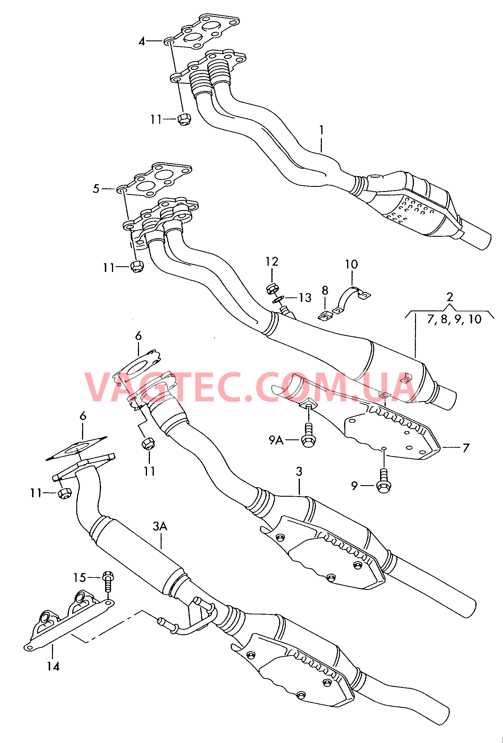 Труба выпуска ОГ с нейтрализат  для VOLKSWAGEN Beetle.Cabriolet 2003