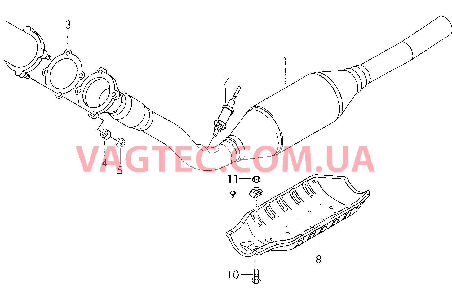 Труба выпуска ОГ с нейтрализат  для SEAT Toledo 2002