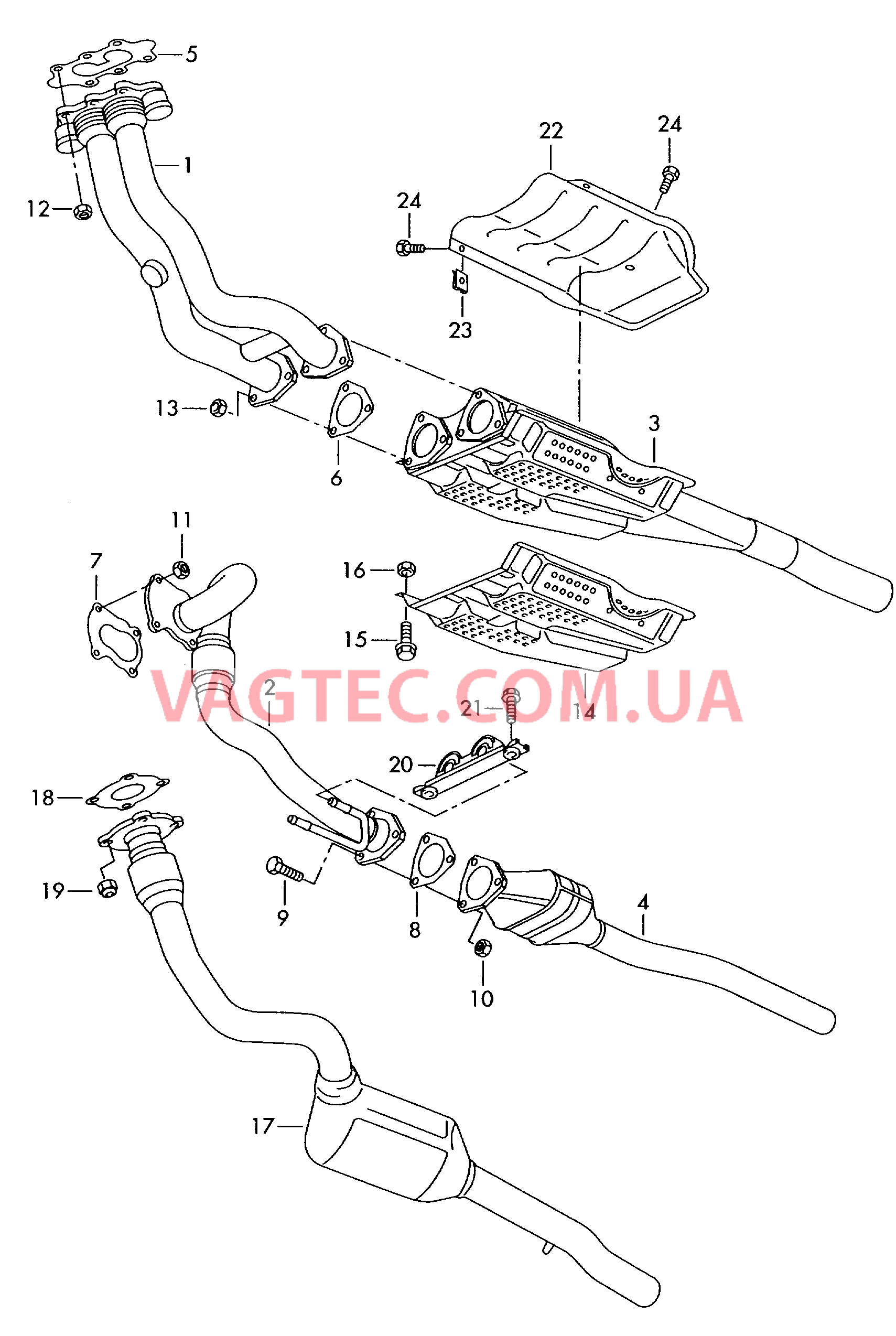 Выпускная труба Нейтрализатор  для SEAT Leon 2000