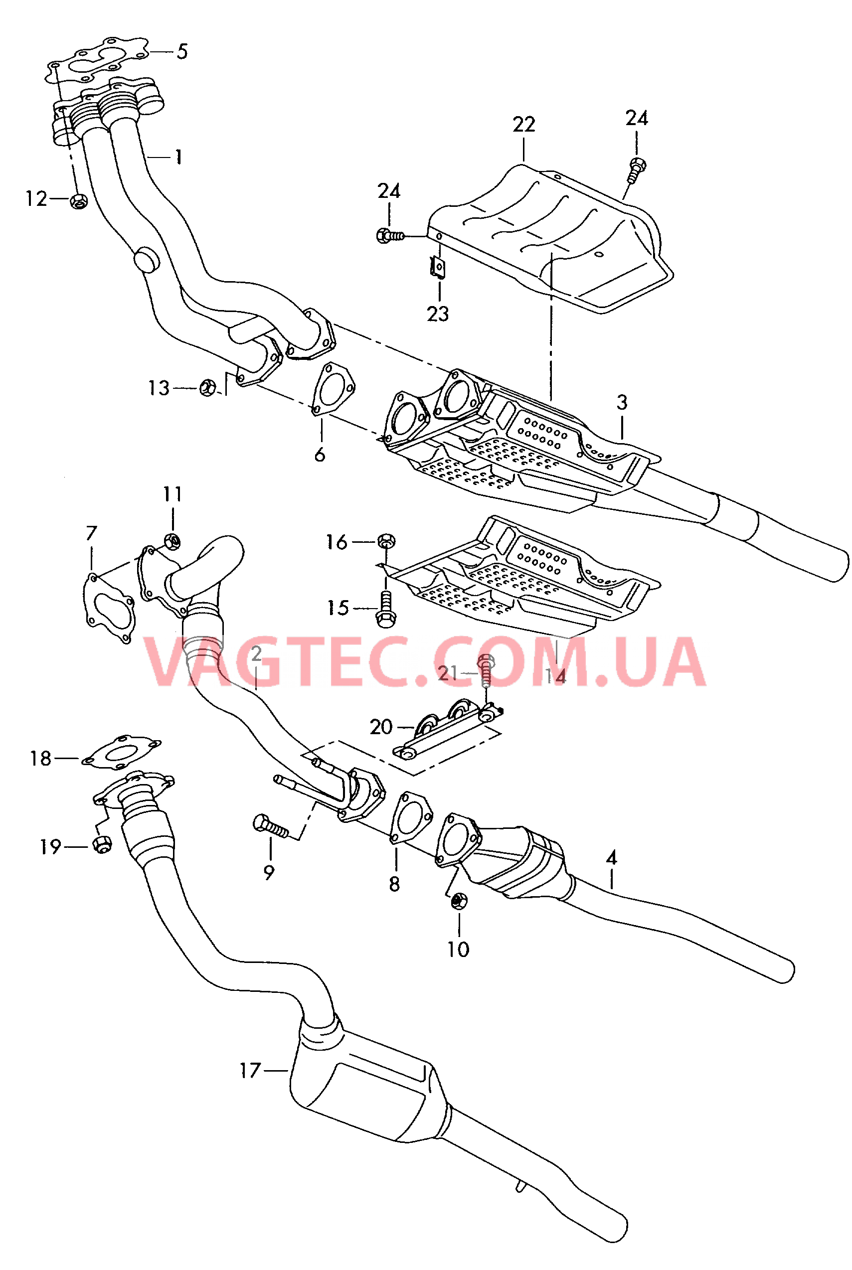 Выпускная труба Нейтрализатор  для VOLKSWAGEN GOLF 2002