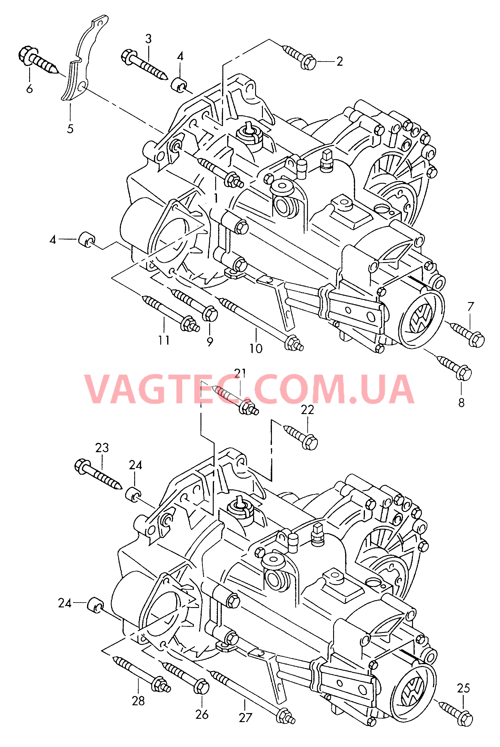 Детали крепления для двигателя и КП  для 5-ступ. механической КП  для SEAT Toledo 2002