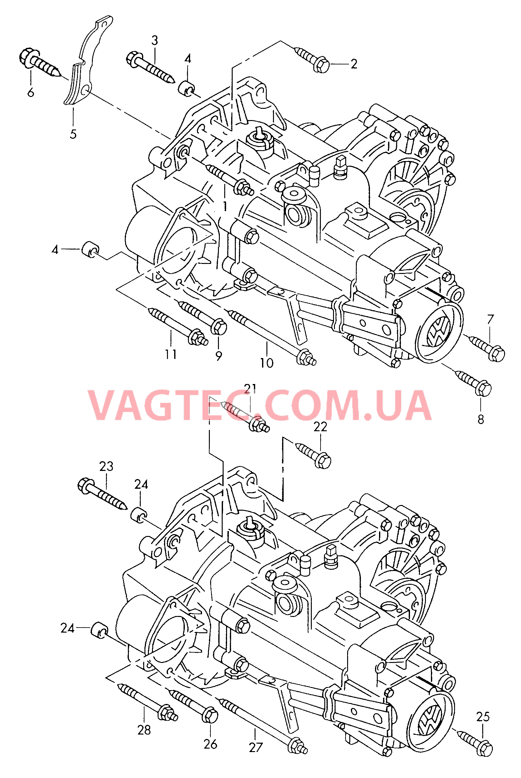 Детали крепления для двигателя и КП  для 5-ступ. механической КП  для SEAT Toledo 2004