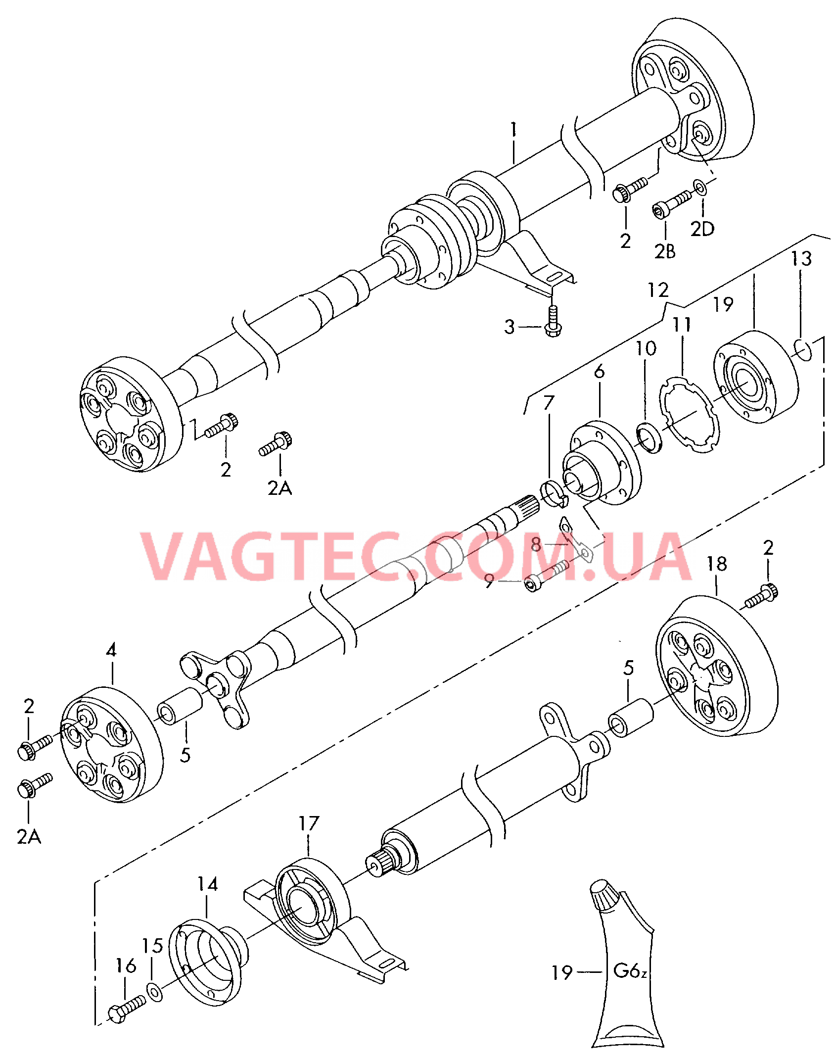 Карданный вал  для SKODA Octavia 2003