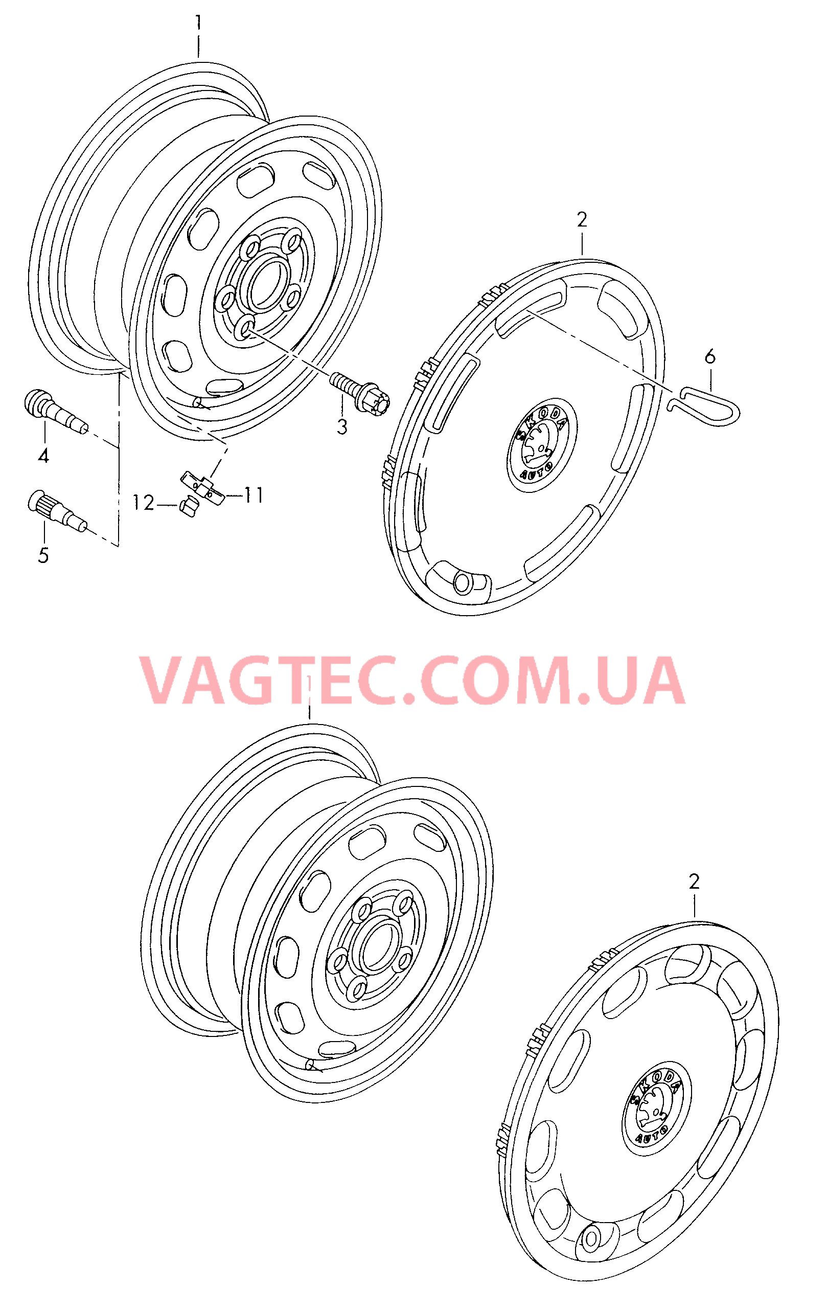 Стальной диск SKODA OCTAVIA   для SKODA Octavia 2000