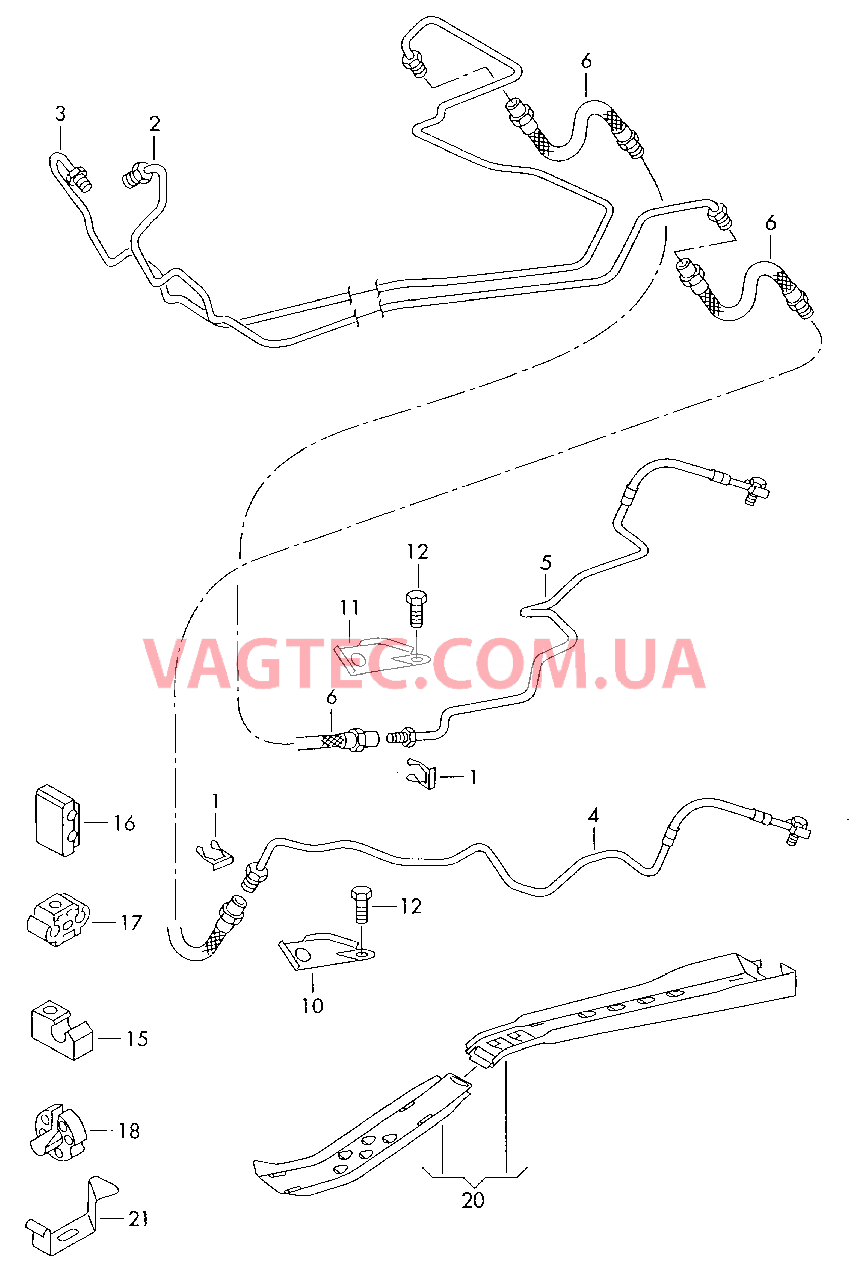 Тормозная трубка Тормозной шланг   F 8N-2-014 301>>* для AUDI TT 2000