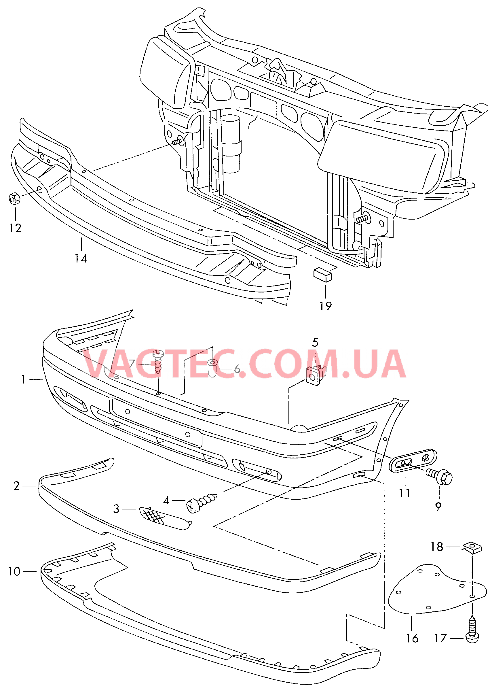 Бампер SKODA OCTAVIA   для SKODA Octavia 2000