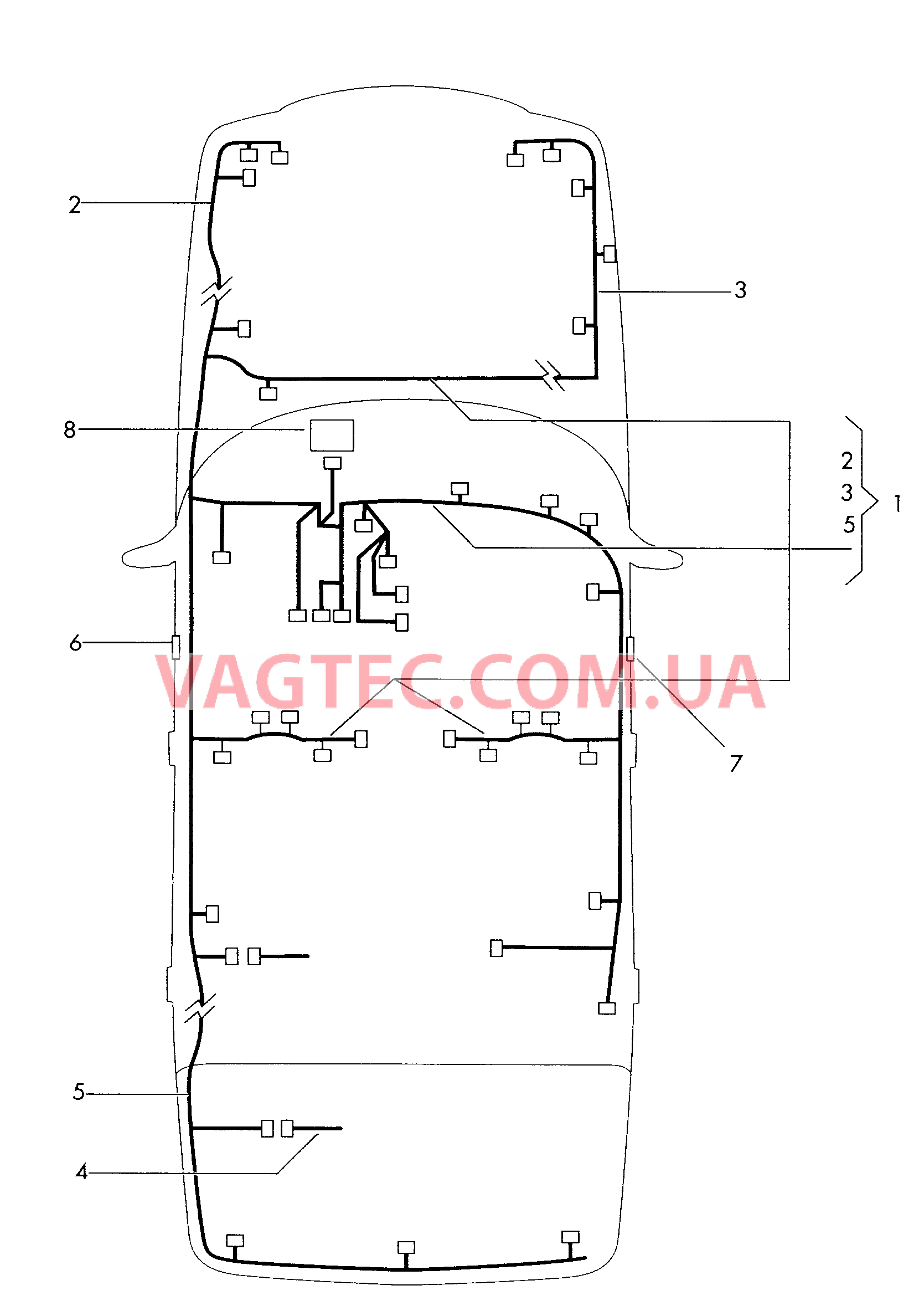 Жгут проводов Cписок применения  для SKODA Octavia 2008