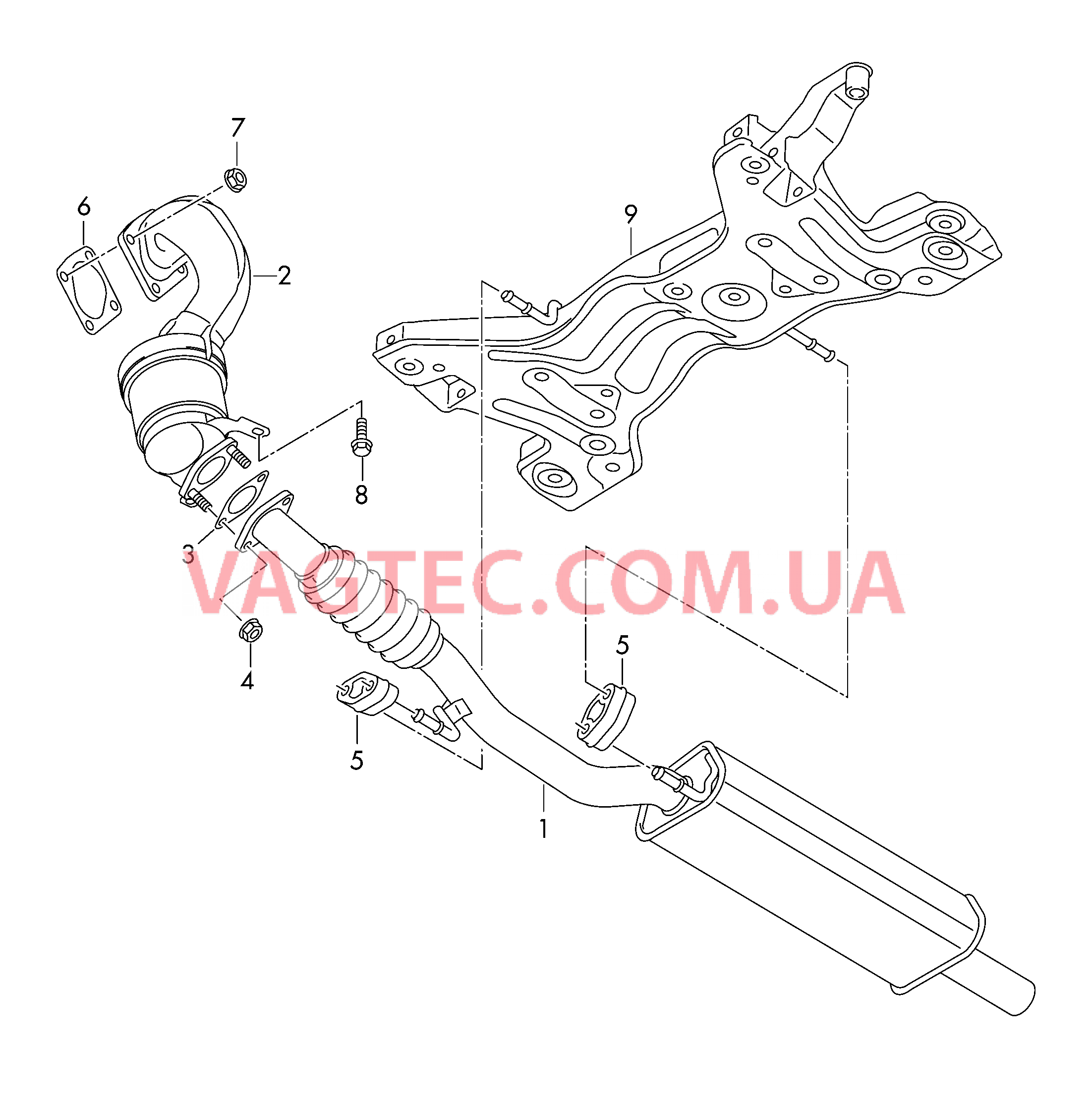 Выпускная труба Нейтрализатор   D - 06.11.2012>> для SEAT Toledo 2015