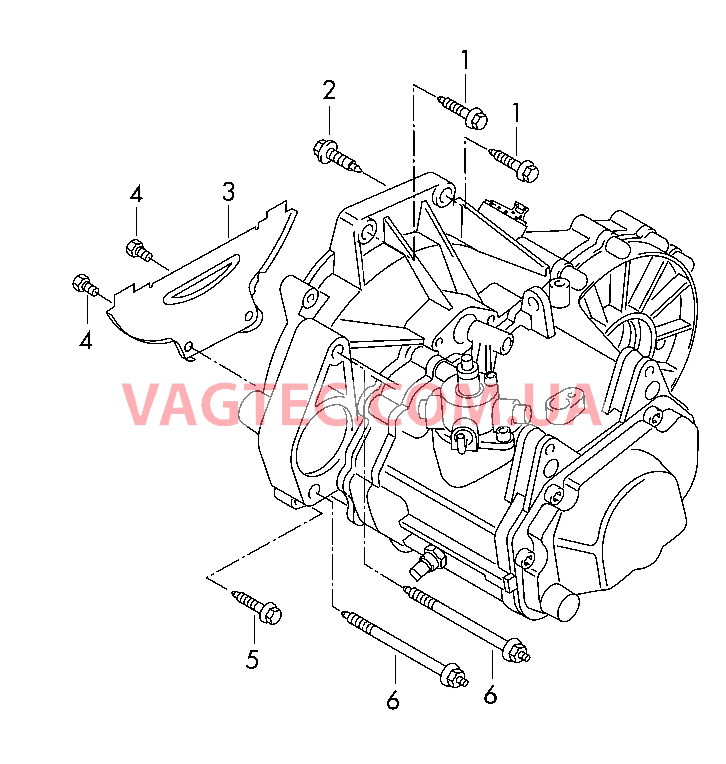 Детали крепления для двигателя и КП  для 5-ступ. механической КП  для VOLKSWAGEN Jetta 2012