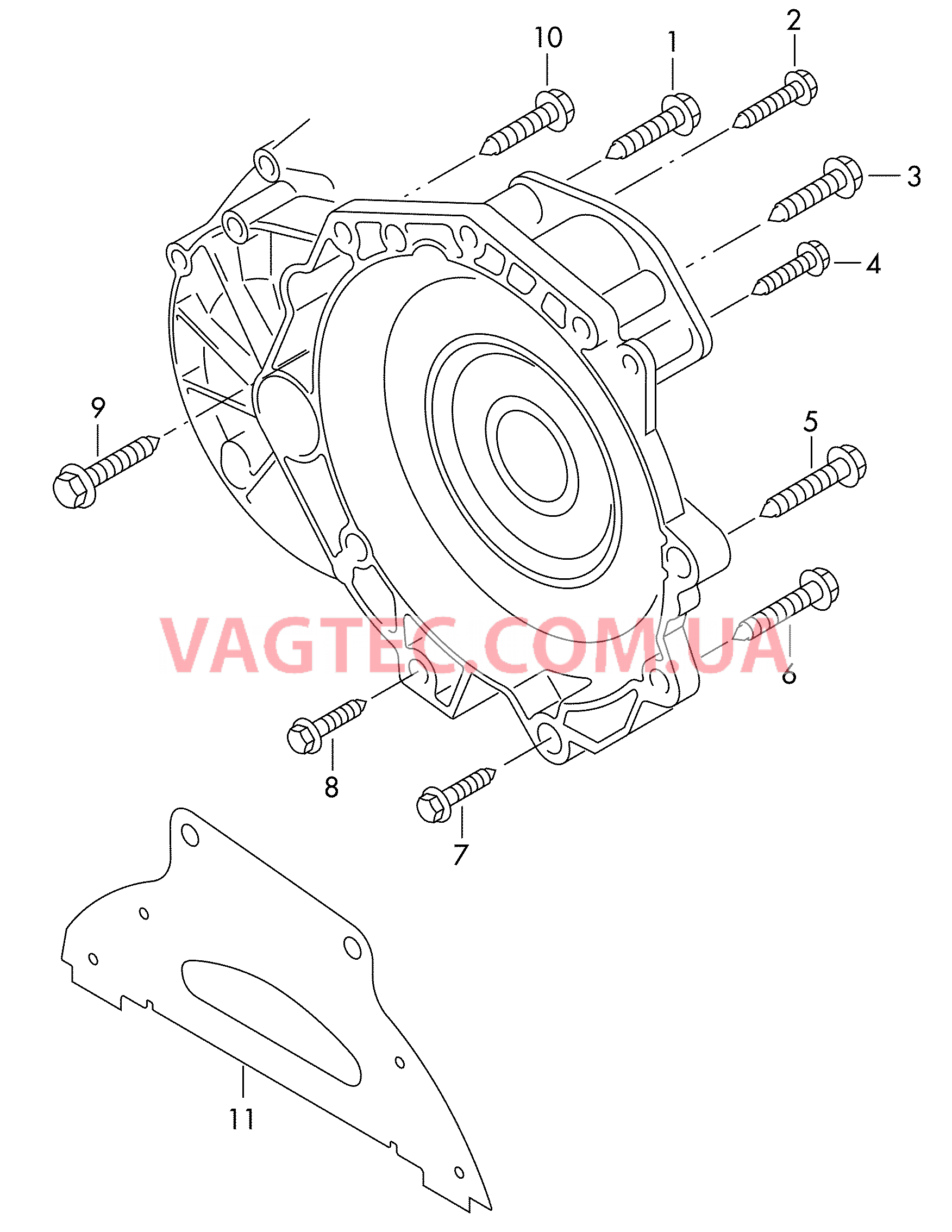 Детали крепления для двигателя и КП  для 7-ступ. КП DSG  для SKODA Octavia 2009-1