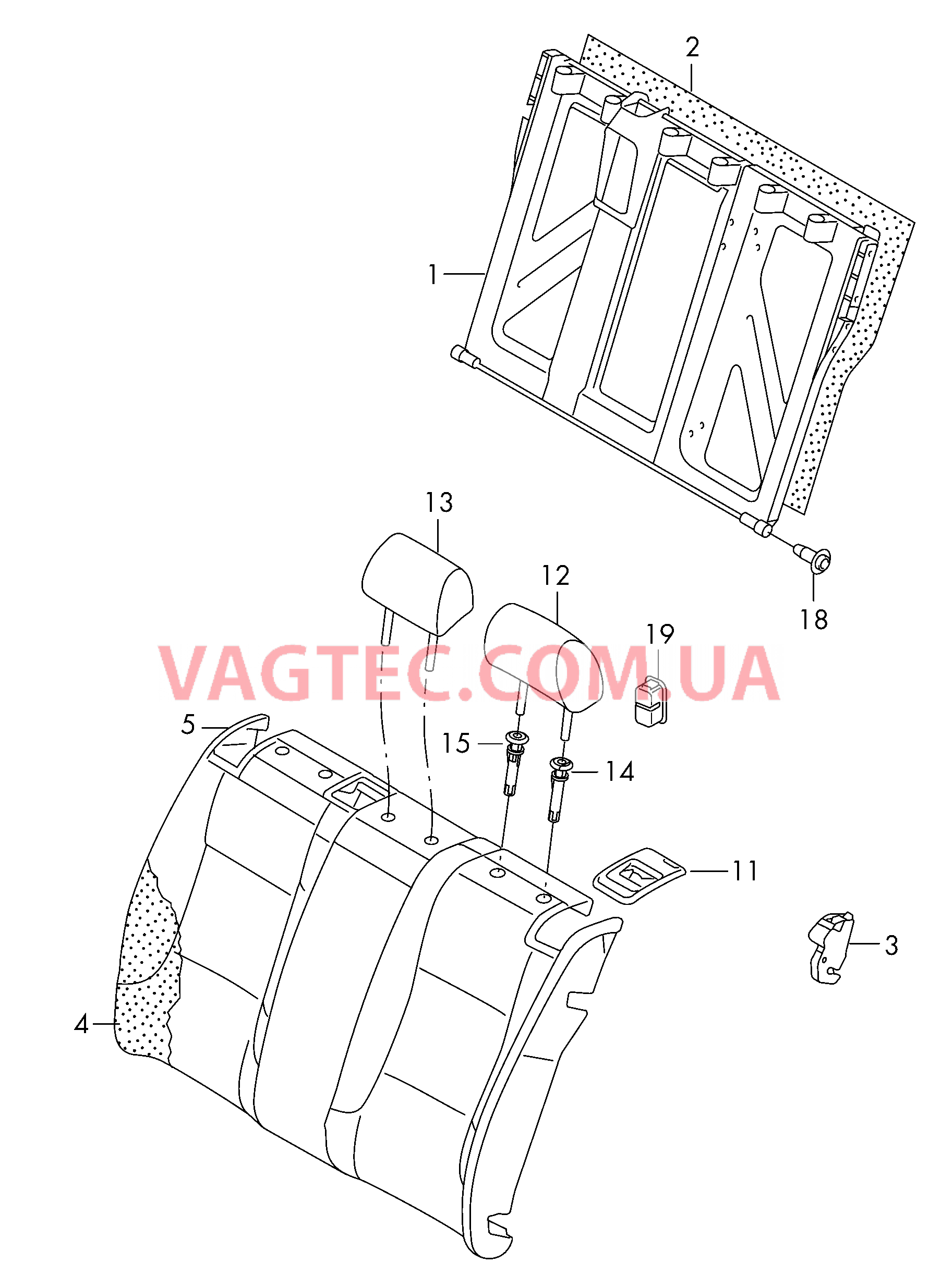 Cпинка  для SEAT Toledo 2016