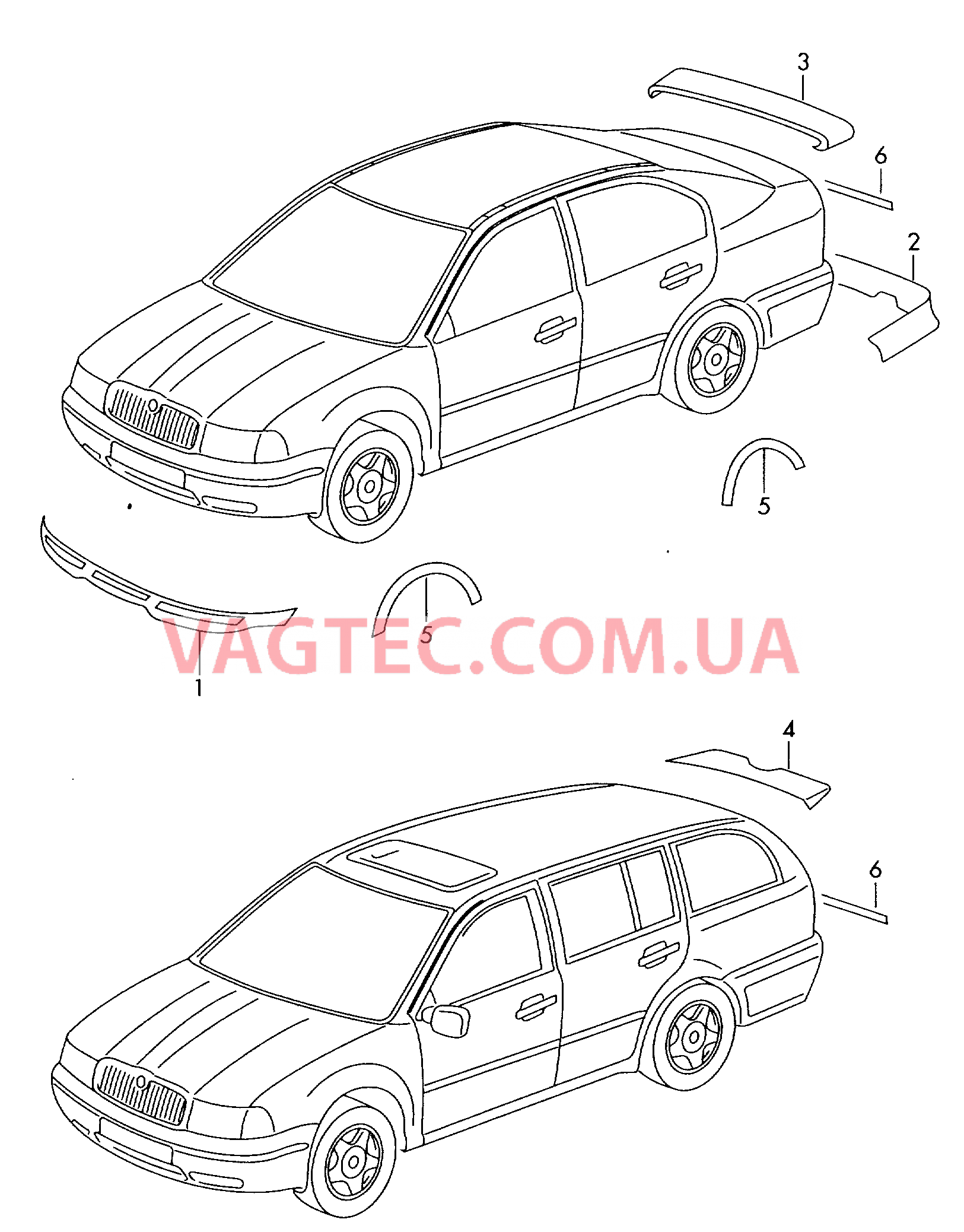 Оригинальные аксессуары Комплекты спортив. шасси  для SKODA Octavia 2006