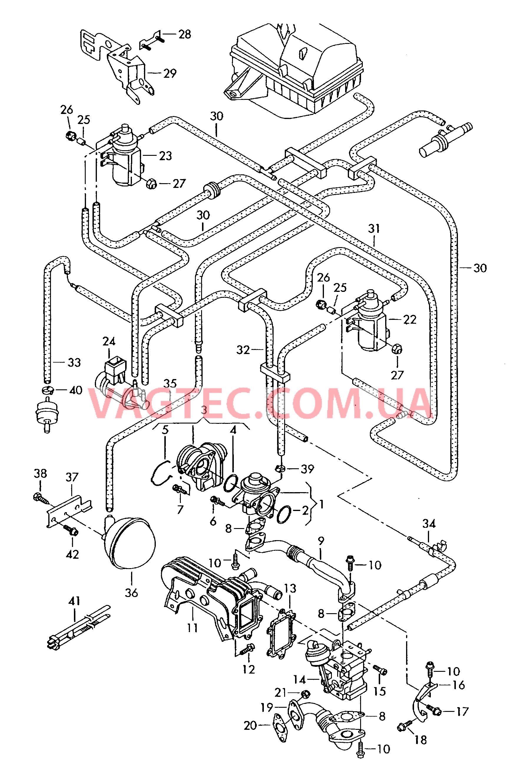 Рециркуляция ОГ Вакуумная система  для SEAT Leon 2002